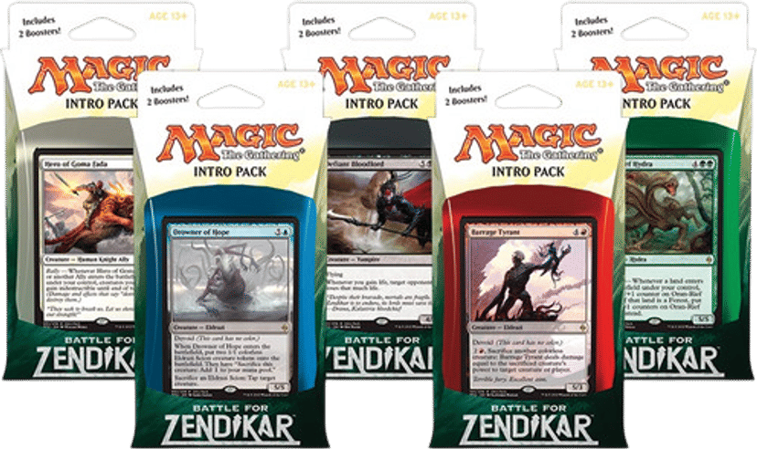 Battle for Zendikar Intro Pack Display from Battle for Zendikar - Magic: The Gathering