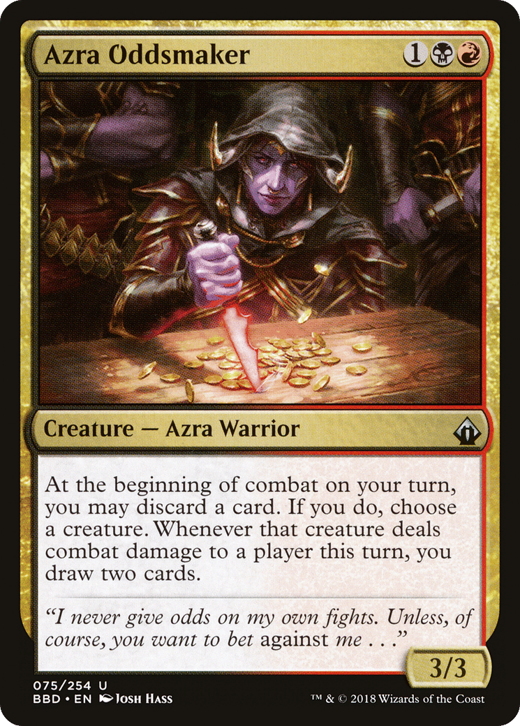 Azra Oddsmaker — Battlebond — Magic: The Gathering
