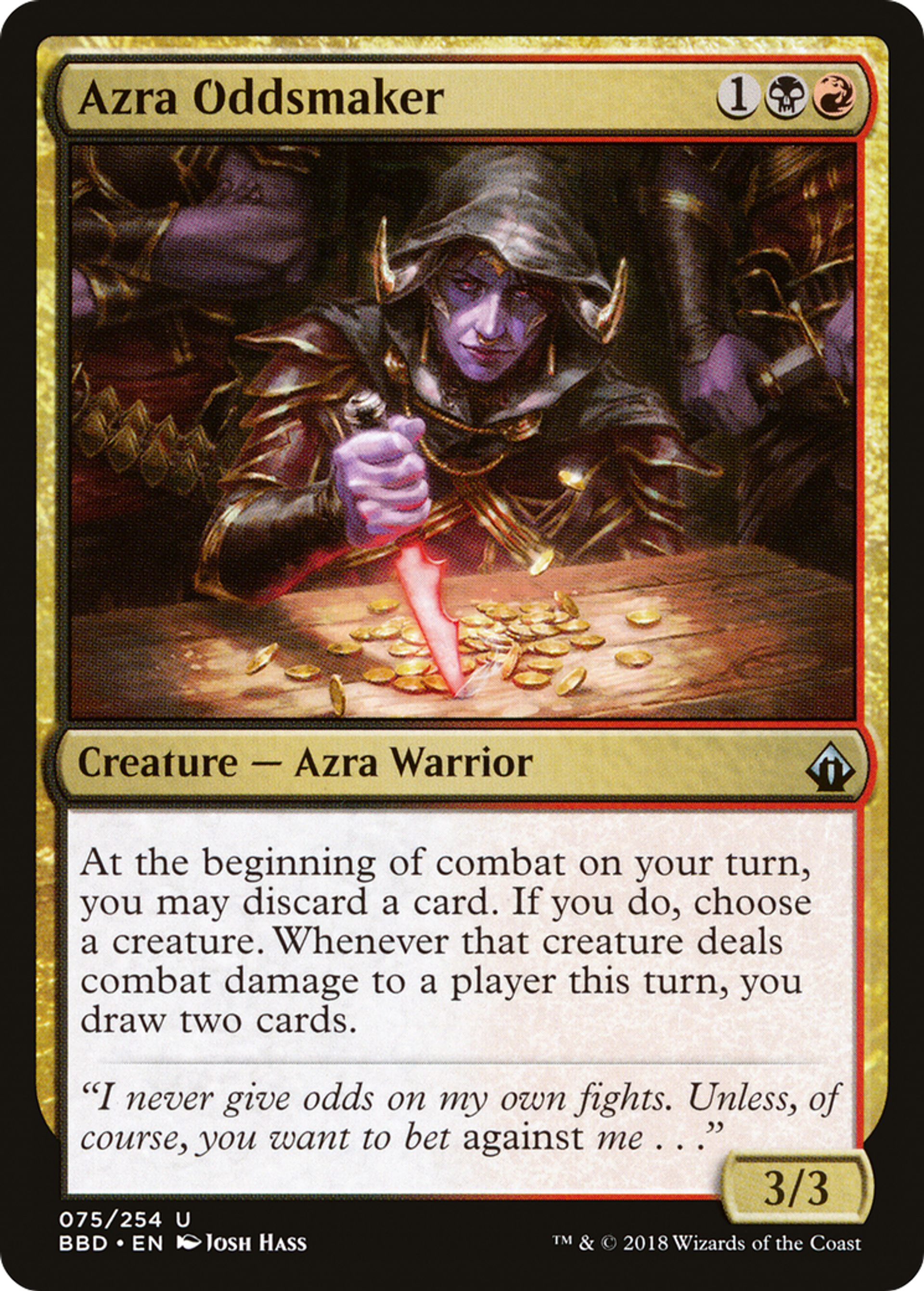 Azra Oddsmaker — Battlebond — Magic: The Gathering