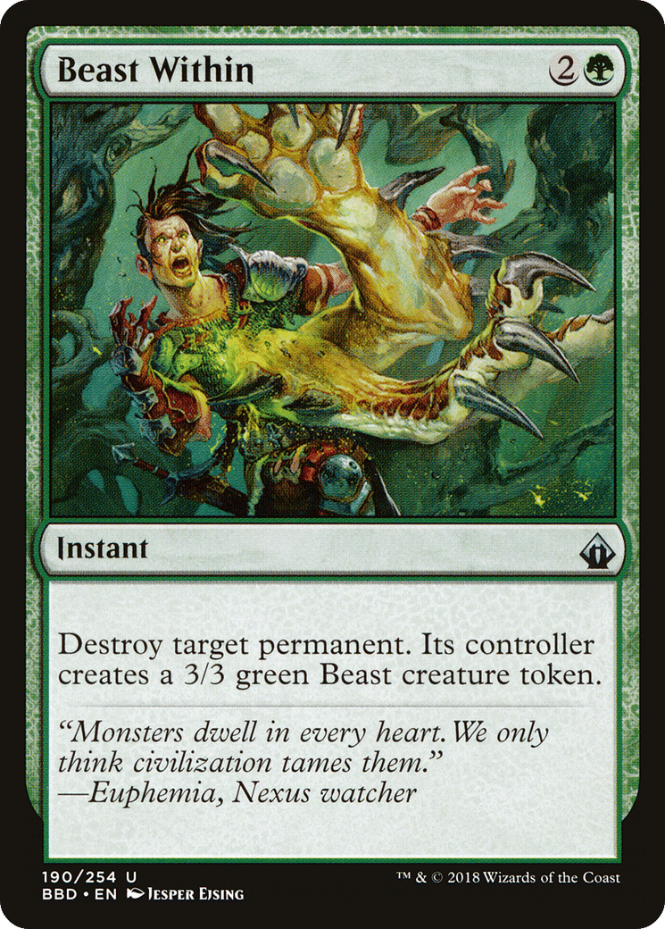 Beast Within — Battlebond — Magic: The Gathering