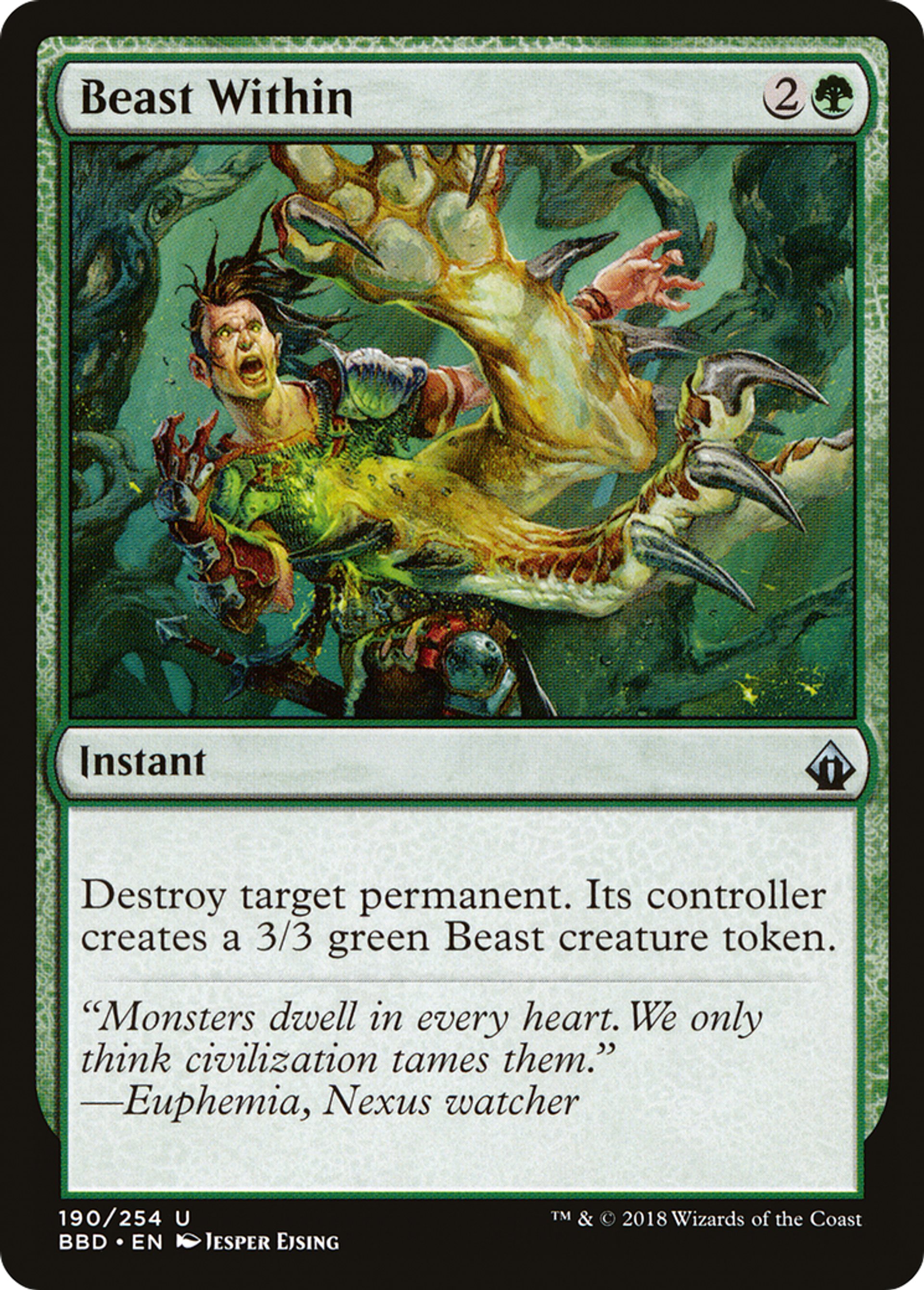 Beast Within — Battlebond — Magic: The Gathering