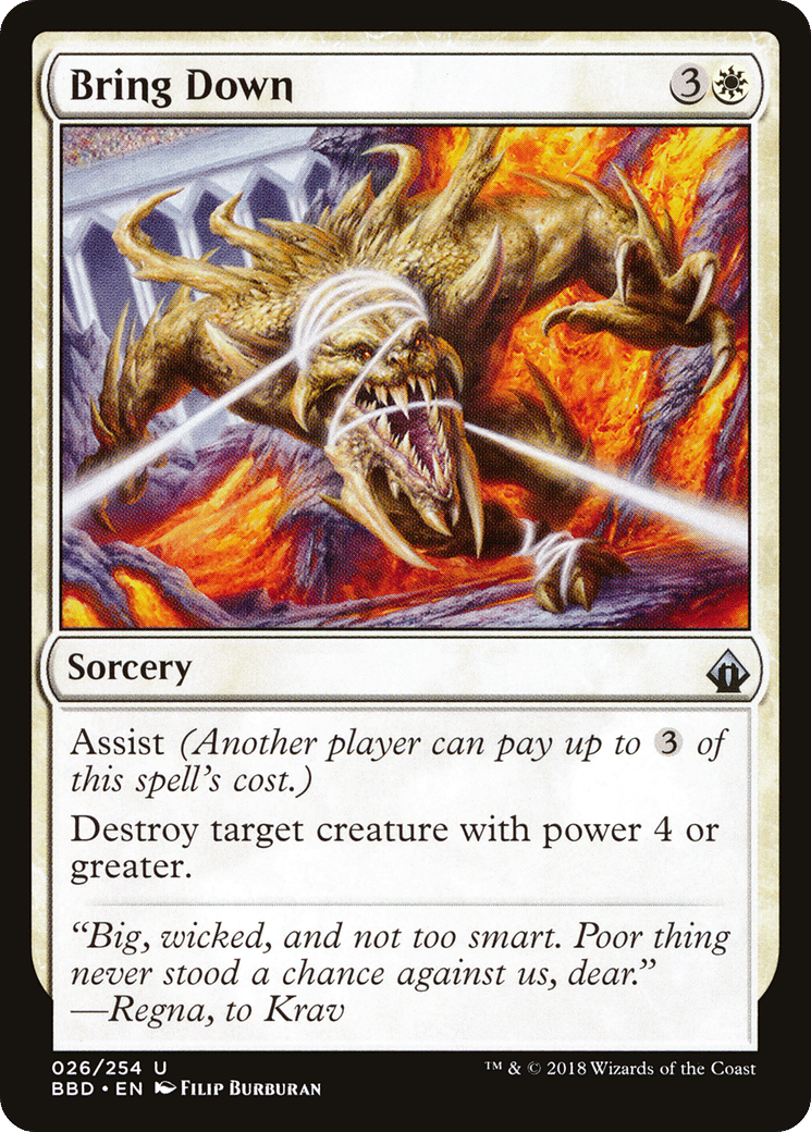 Bring Down — Battlebond — Magic: The Gathering