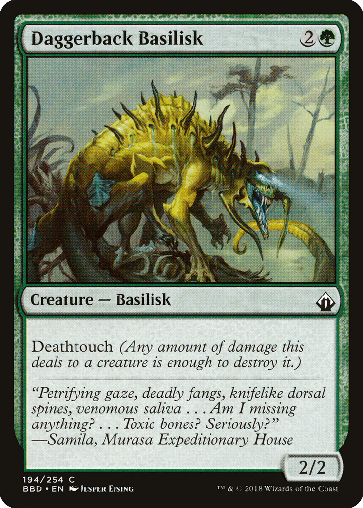 Daggerback Basilisk — Battlebond — Magic: The Gathering