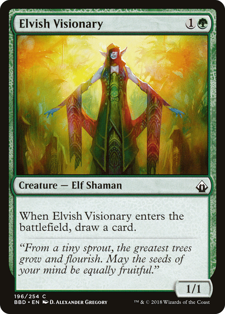 Elvish Visionary — Battlebond — Magic: The Gathering