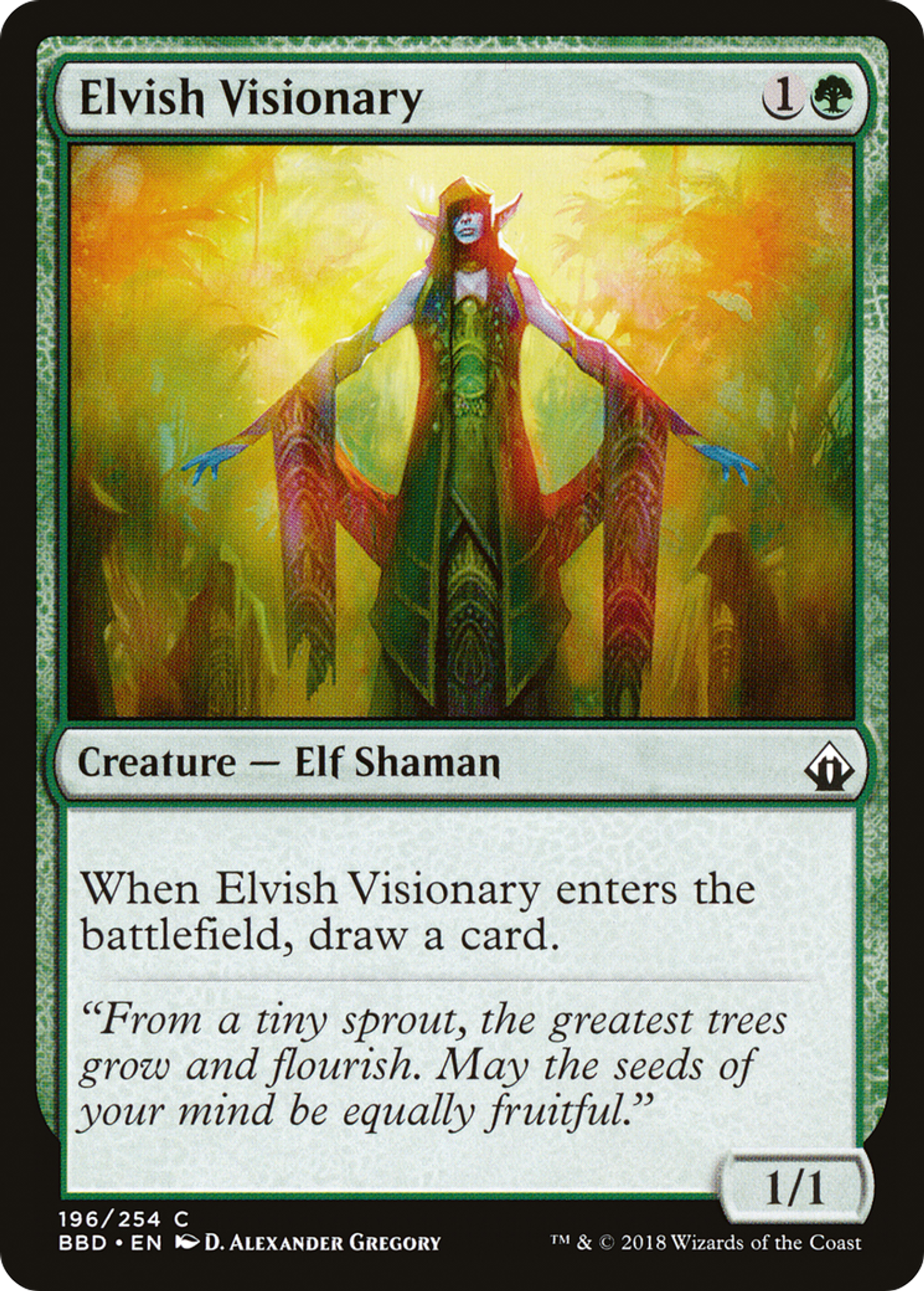 Elvish Visionary — Battlebond — Magic: The Gathering