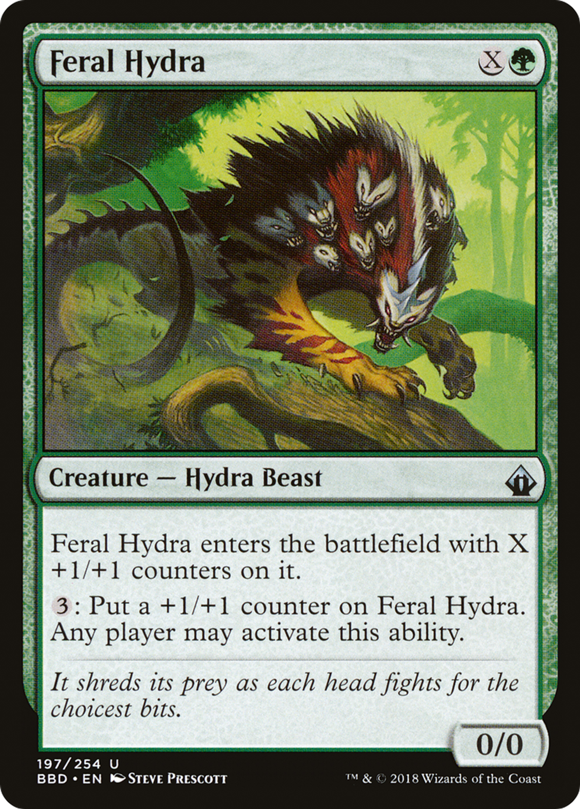 Feral Hydra — Battlebond — Magic: The Gathering