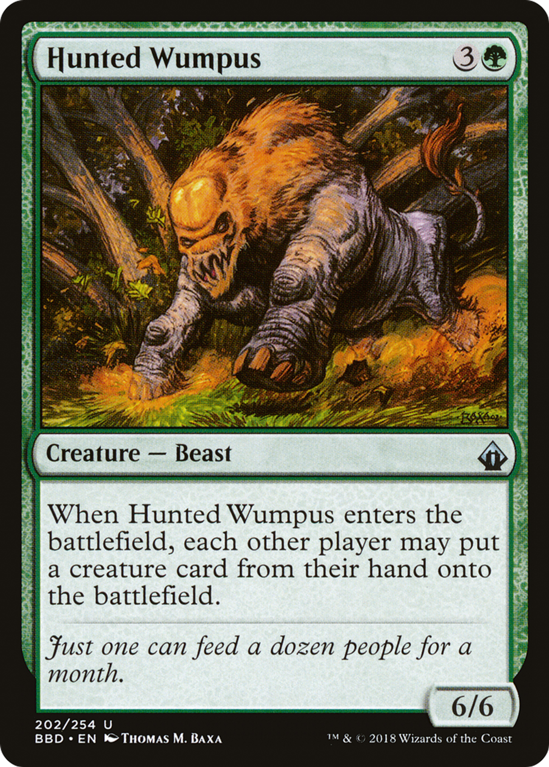 Hunted Wumpus — Battlebond — Magic: The Gathering