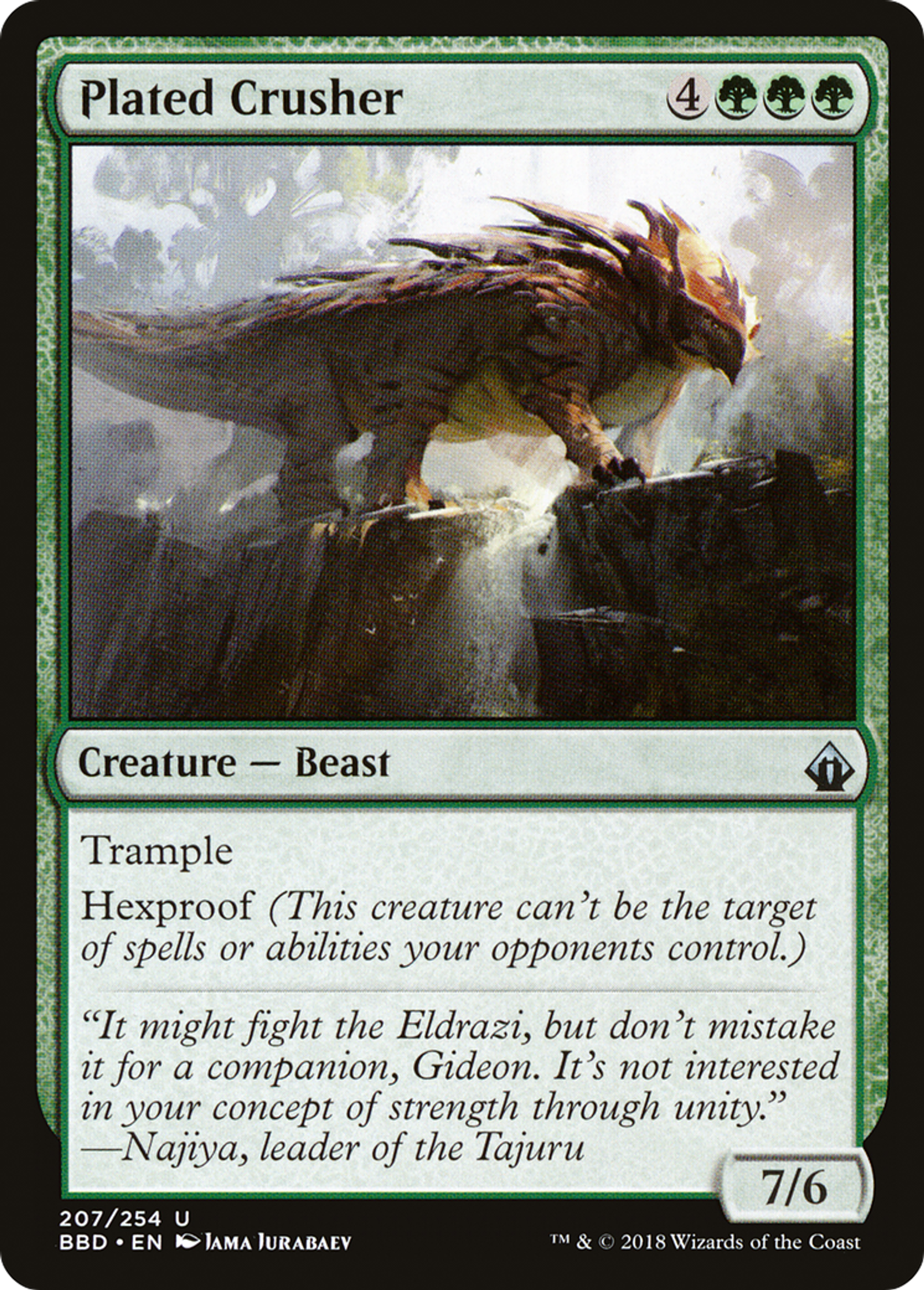 Plated Crusher — Battlebond — Magic: The Gathering
