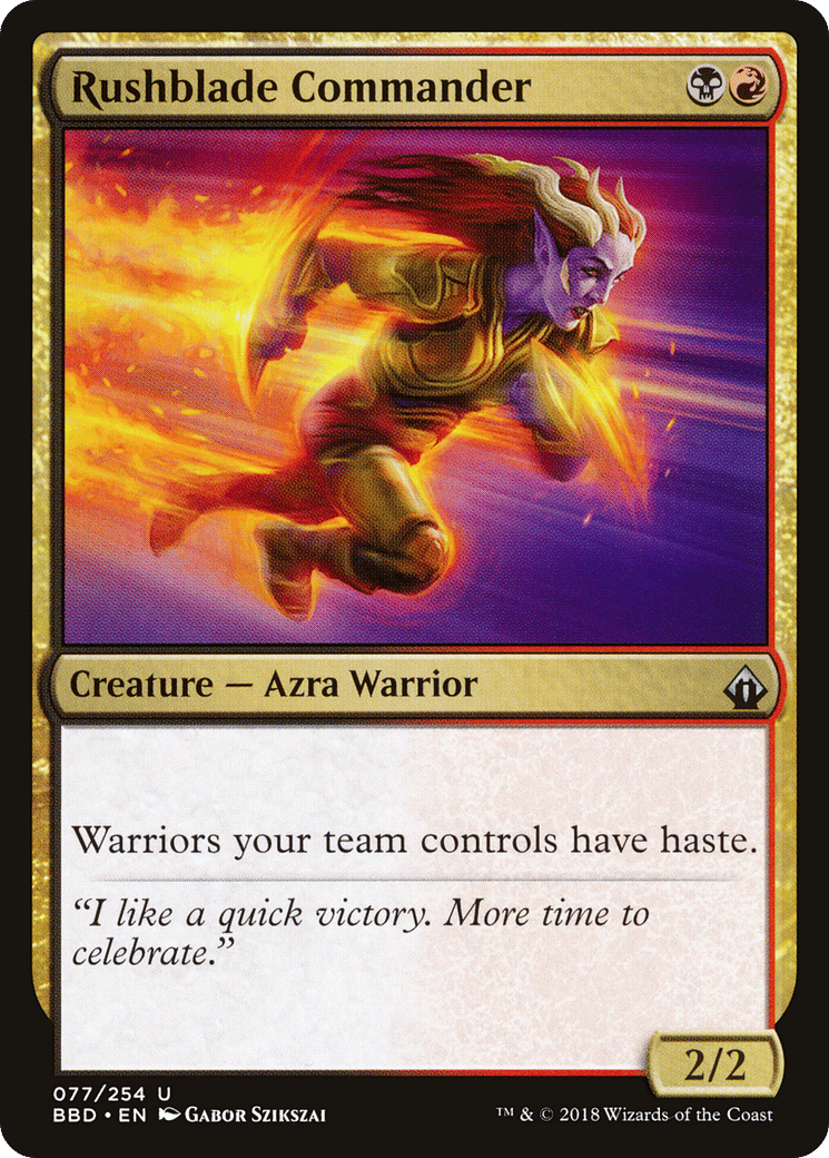 Rushblade Commander — Battlebond — Magic: The Gathering