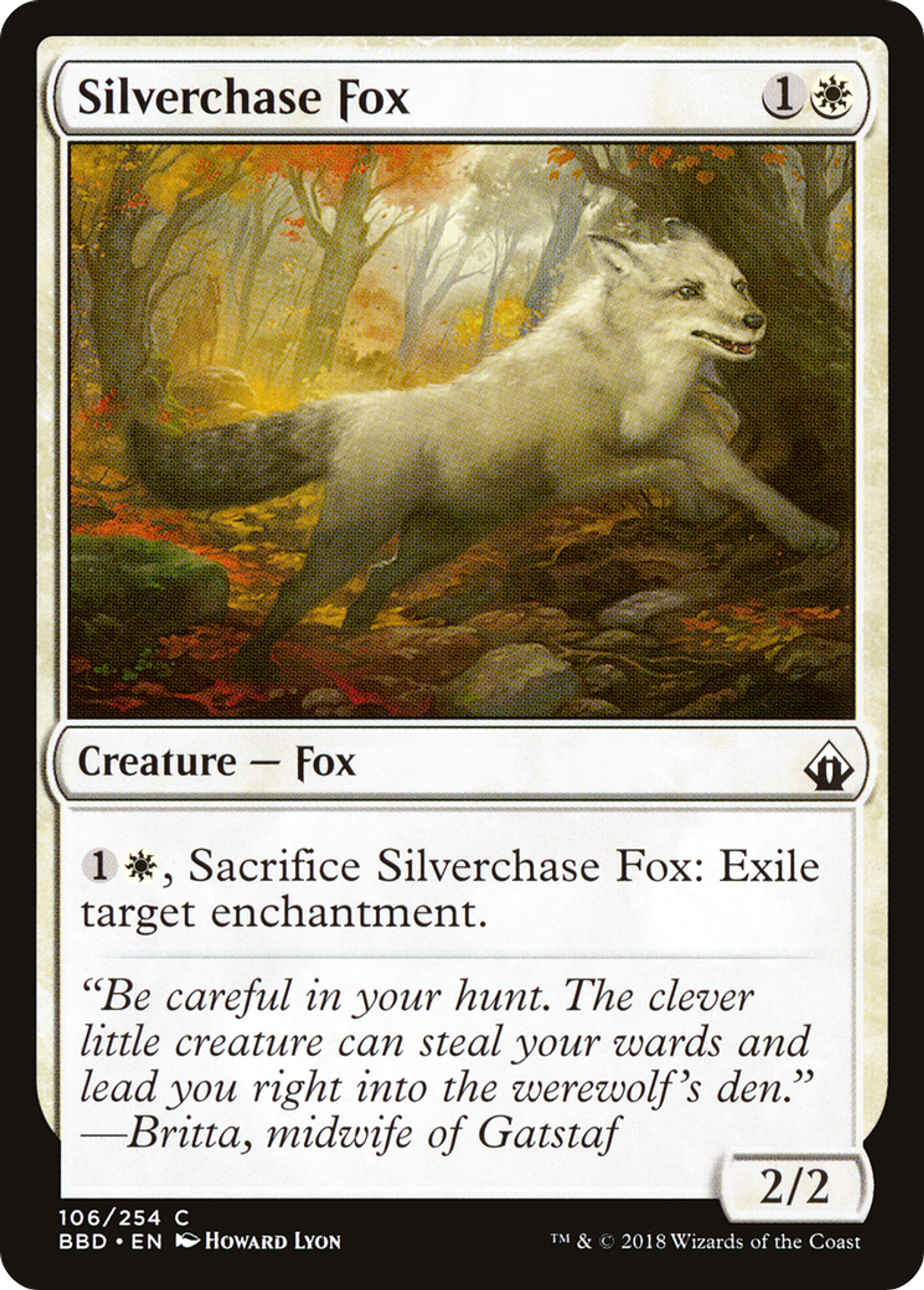 Silverchase Fox — Battlebond — Magic: The Gathering