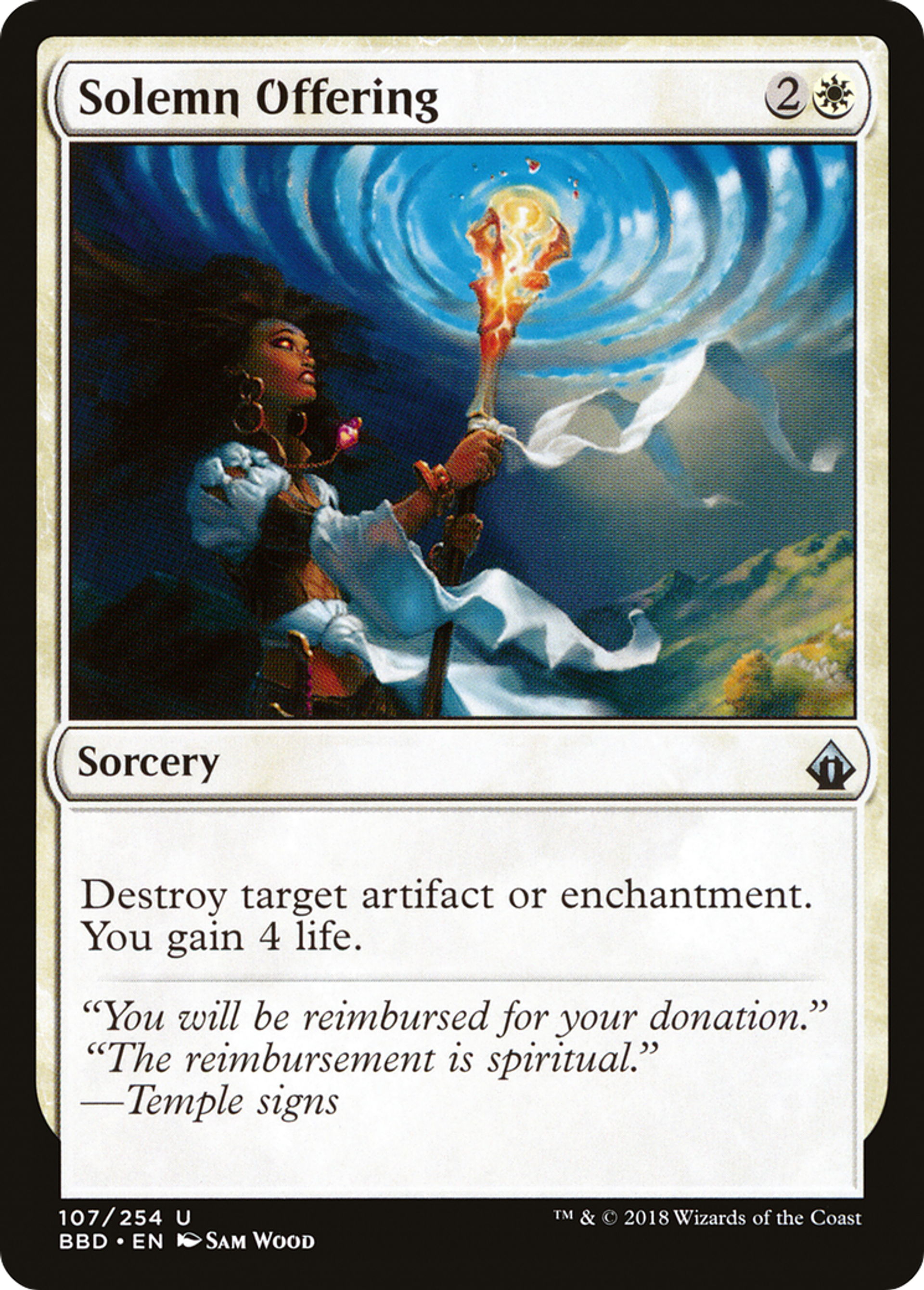 Solemn Offering — Battlebond — Magic: The Gathering