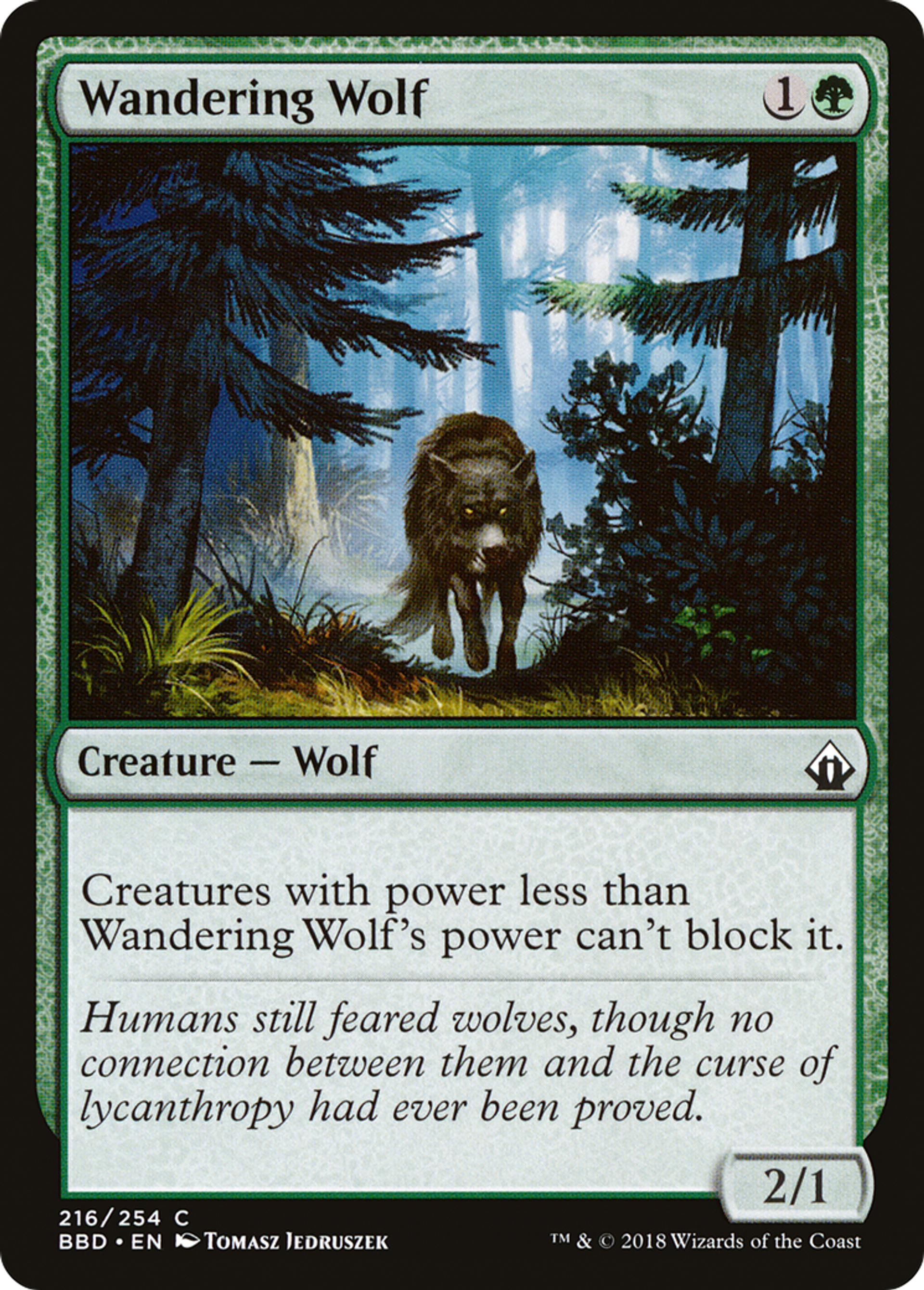 Wandering Wolf — Battlebond — Magic: The Gathering