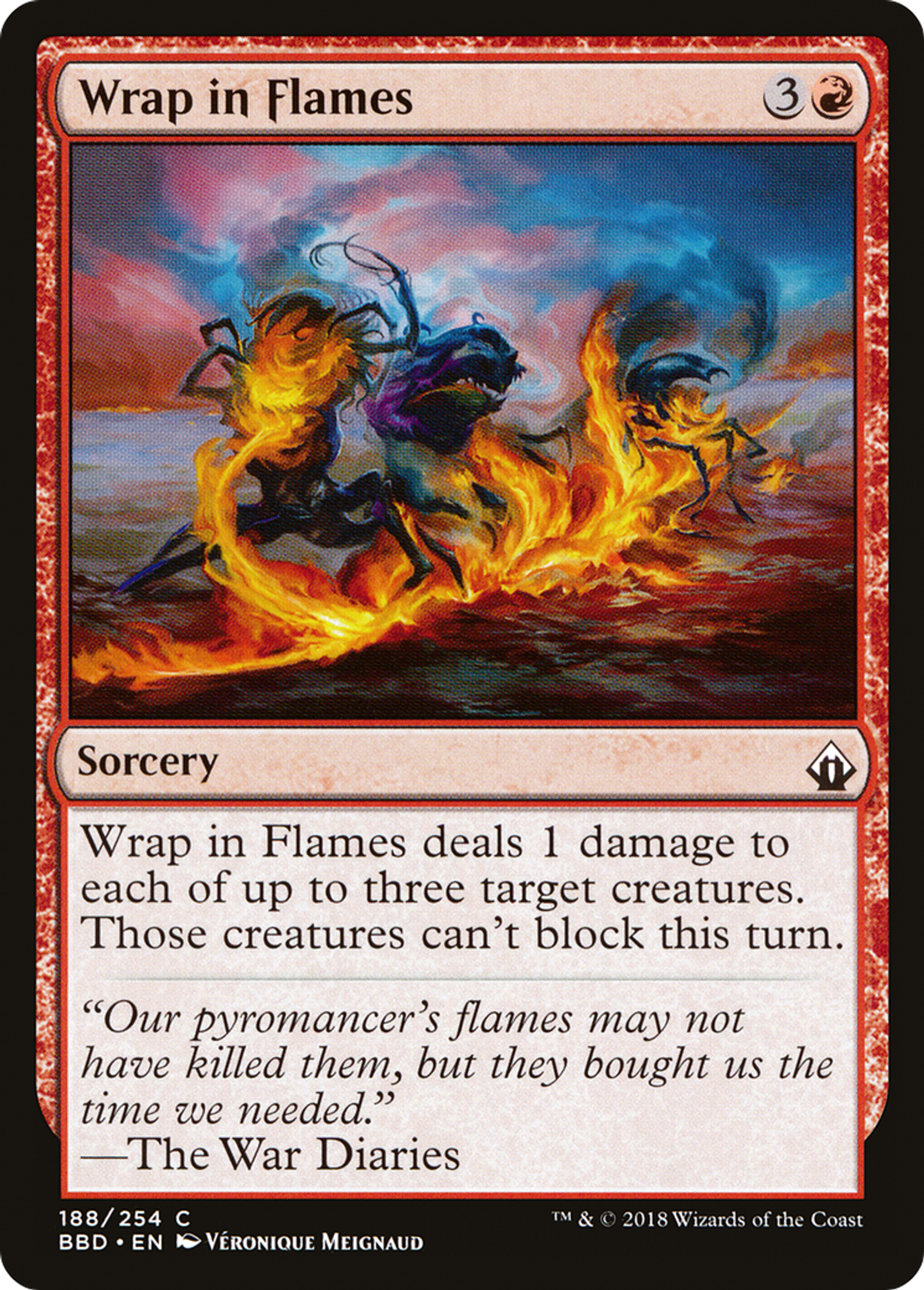 Wrap in Flames — Battlebond — Magic: The Gathering