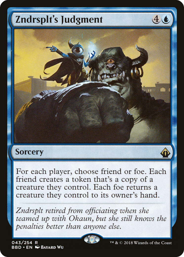 Zndrsplt's Judgment — Battlebond — Magic: The Gathering