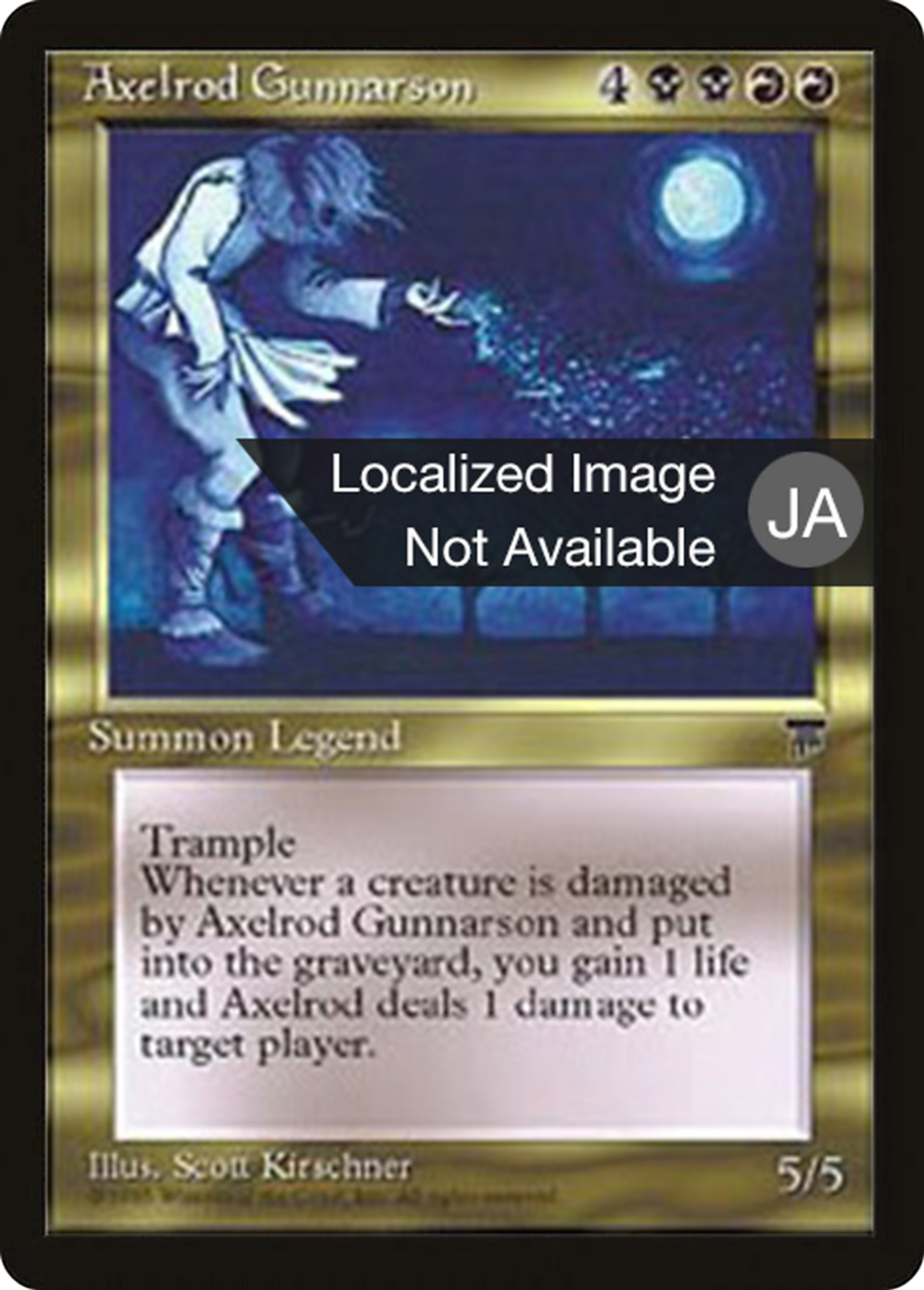 Axelrod Gunnarson — Chronicles Foreign Black Border — Magic: The Gathering