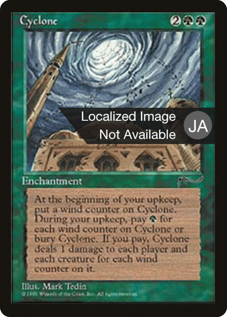Cyclone — Chronicles Foreign Black Border — Magic: The Gathering