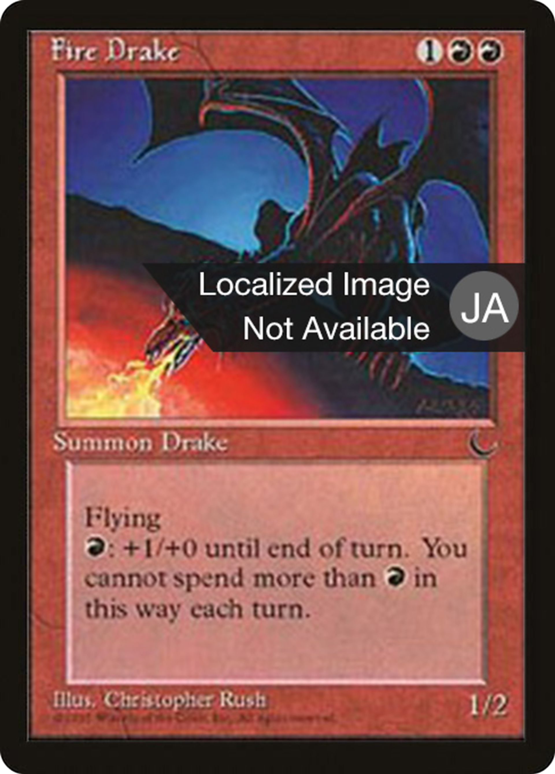 Fire Drake — Chronicles Foreign Black Border — Magic: The Gathering