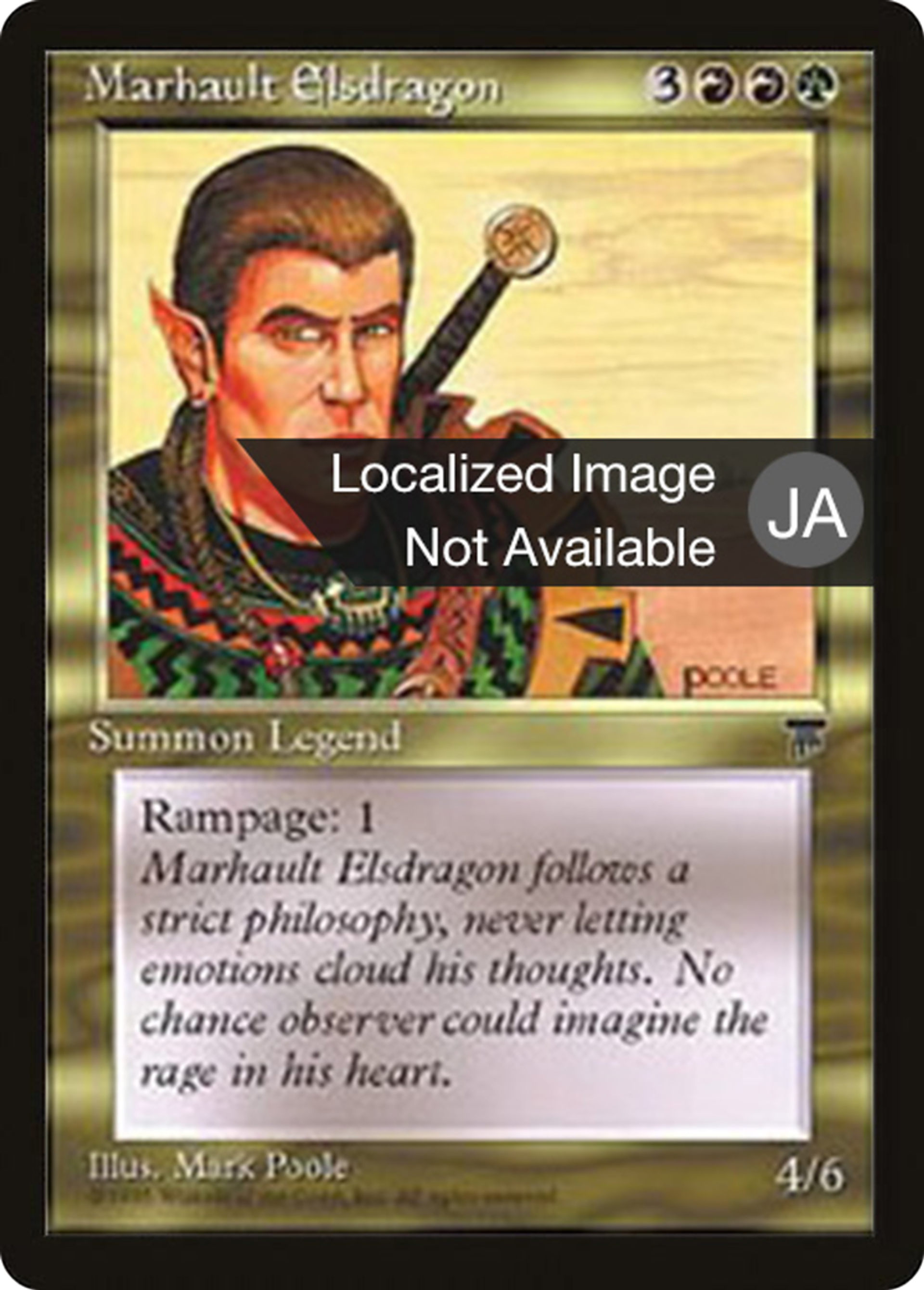 Marhault Elsdragon — Chronicles Foreign Black Border — Magic: The Gathering