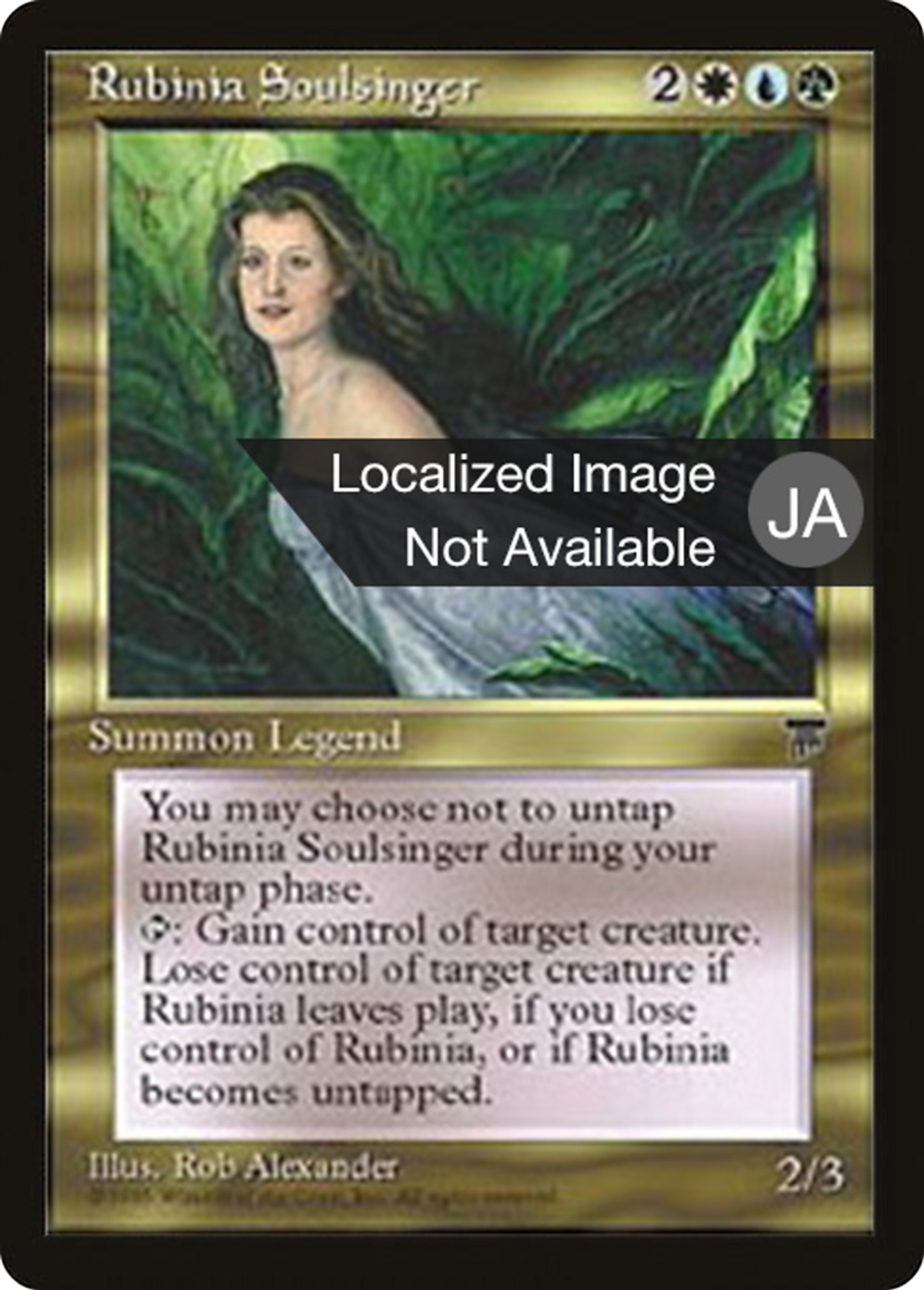 Rubinia Soulsinger — Chronicles Foreign Black Border — Magic: The Gathering