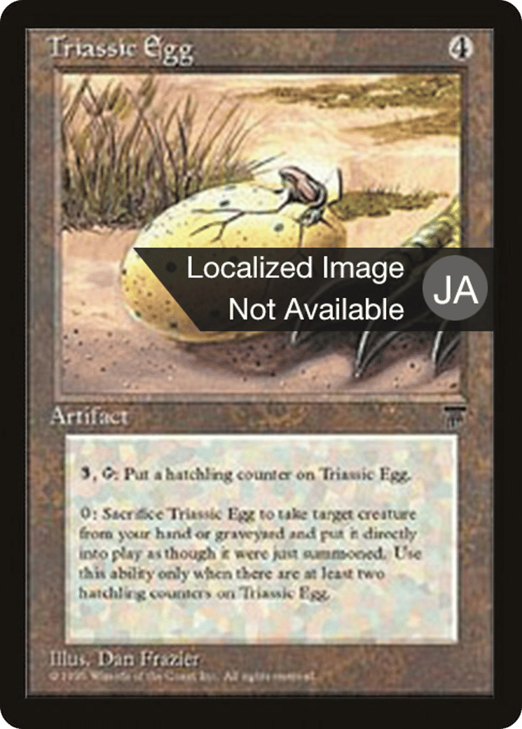 Triassic Egg — Chronicles Foreign Black Border — Magic: The Gathering