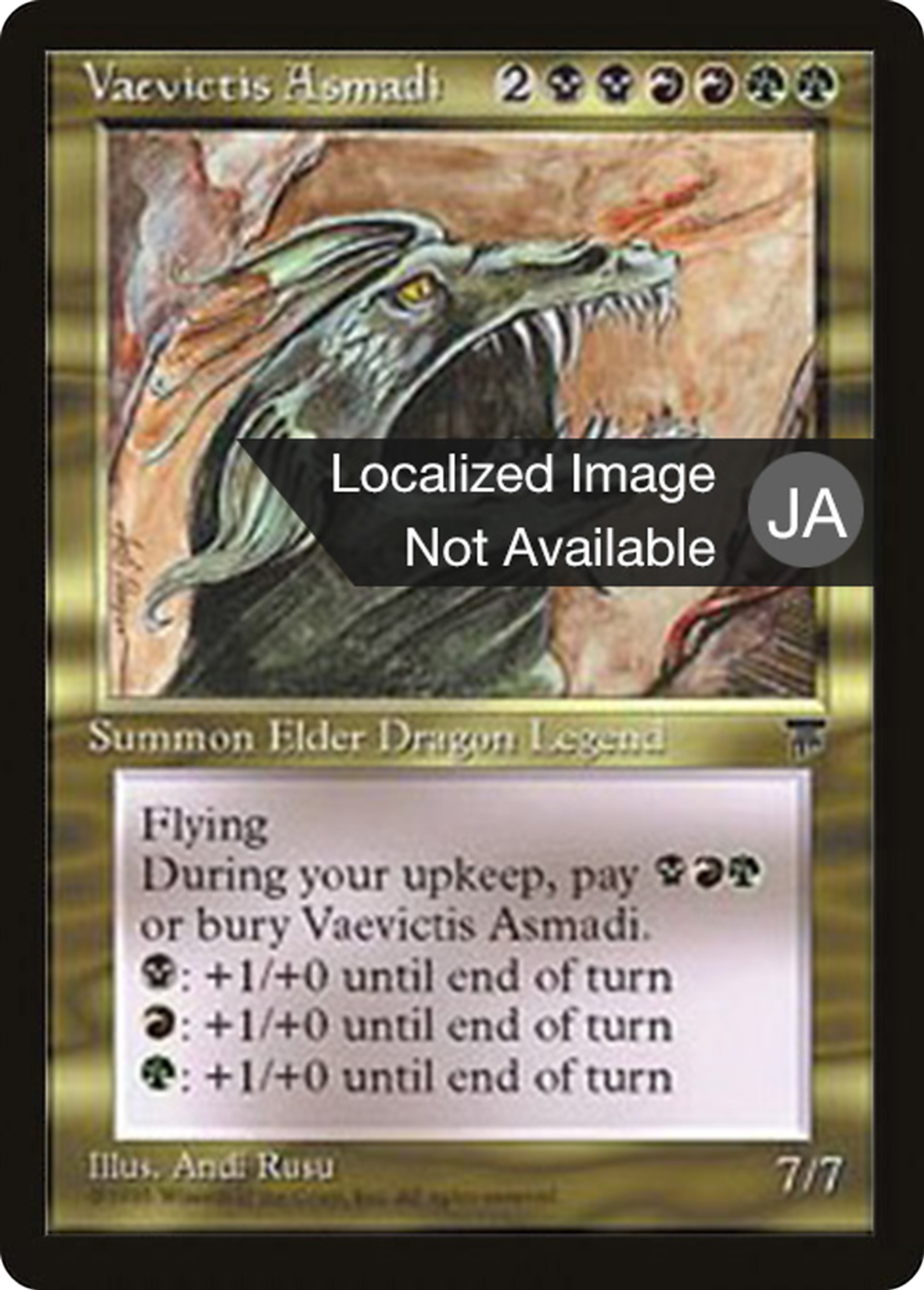 Vaevictis Asmadi — Chronicles Foreign Black Border — Magic: The Gathering