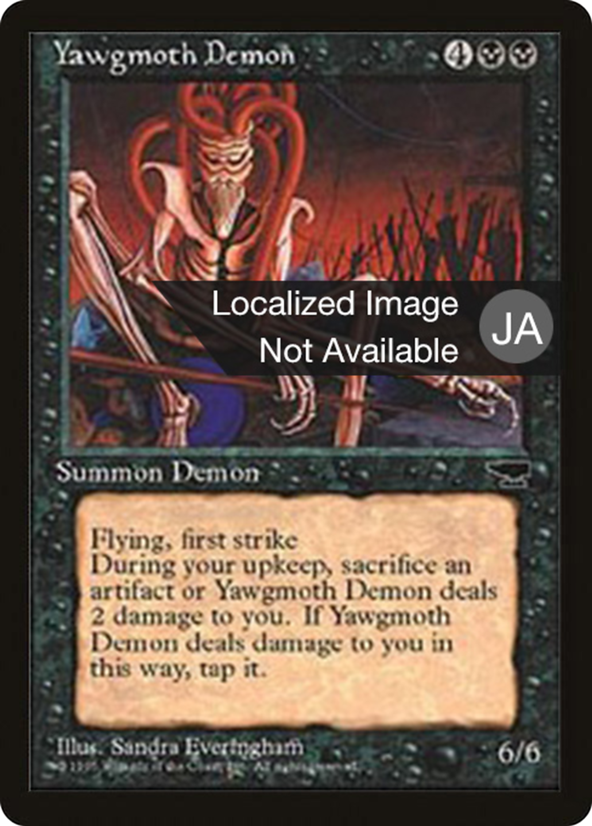 Yawgmoth Demon — Chronicles Foreign Black Border — Magic: The Gathering