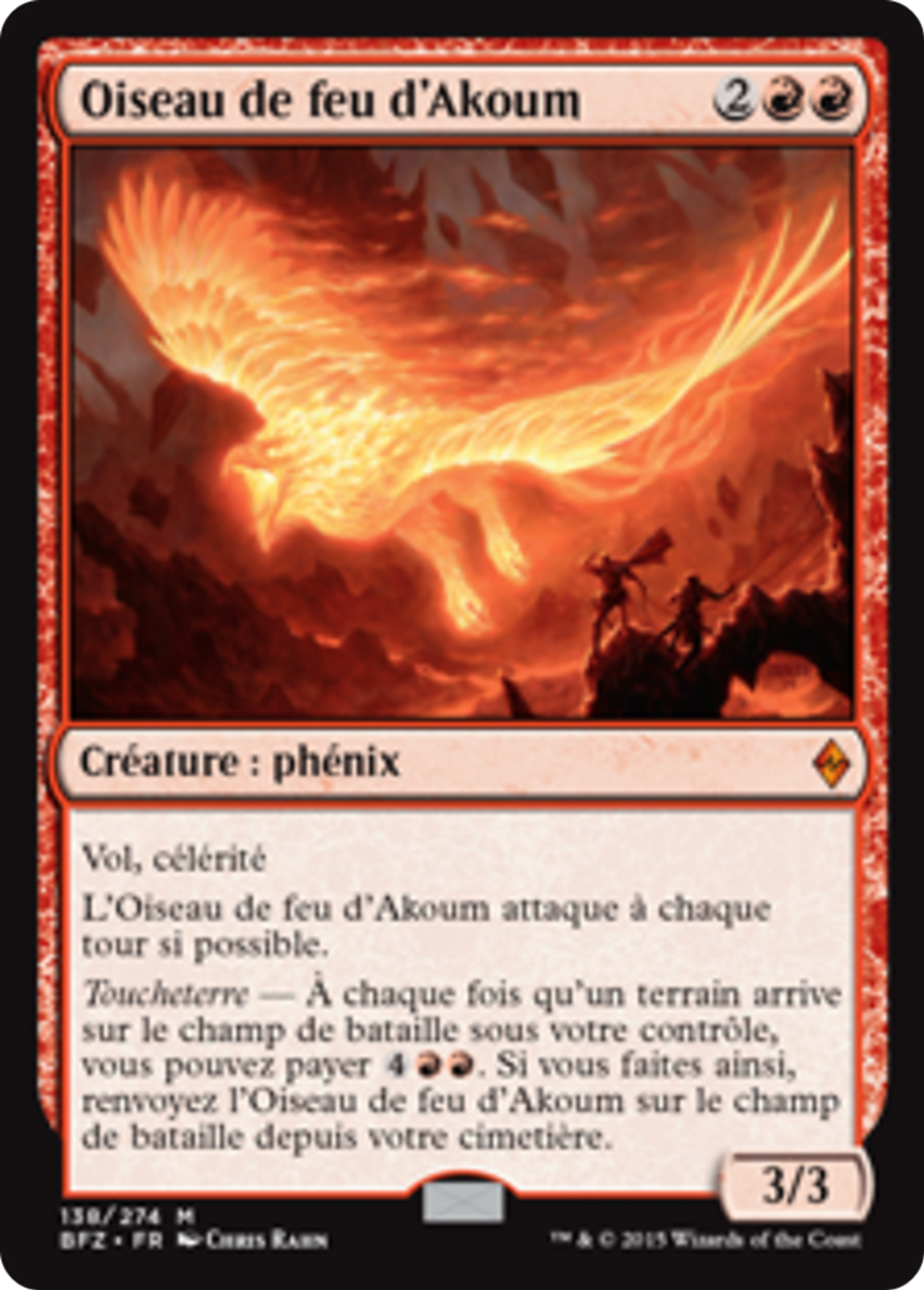 Oiseau de feu d'Akoum — Battle for Zendikar — Magic: The Gathering