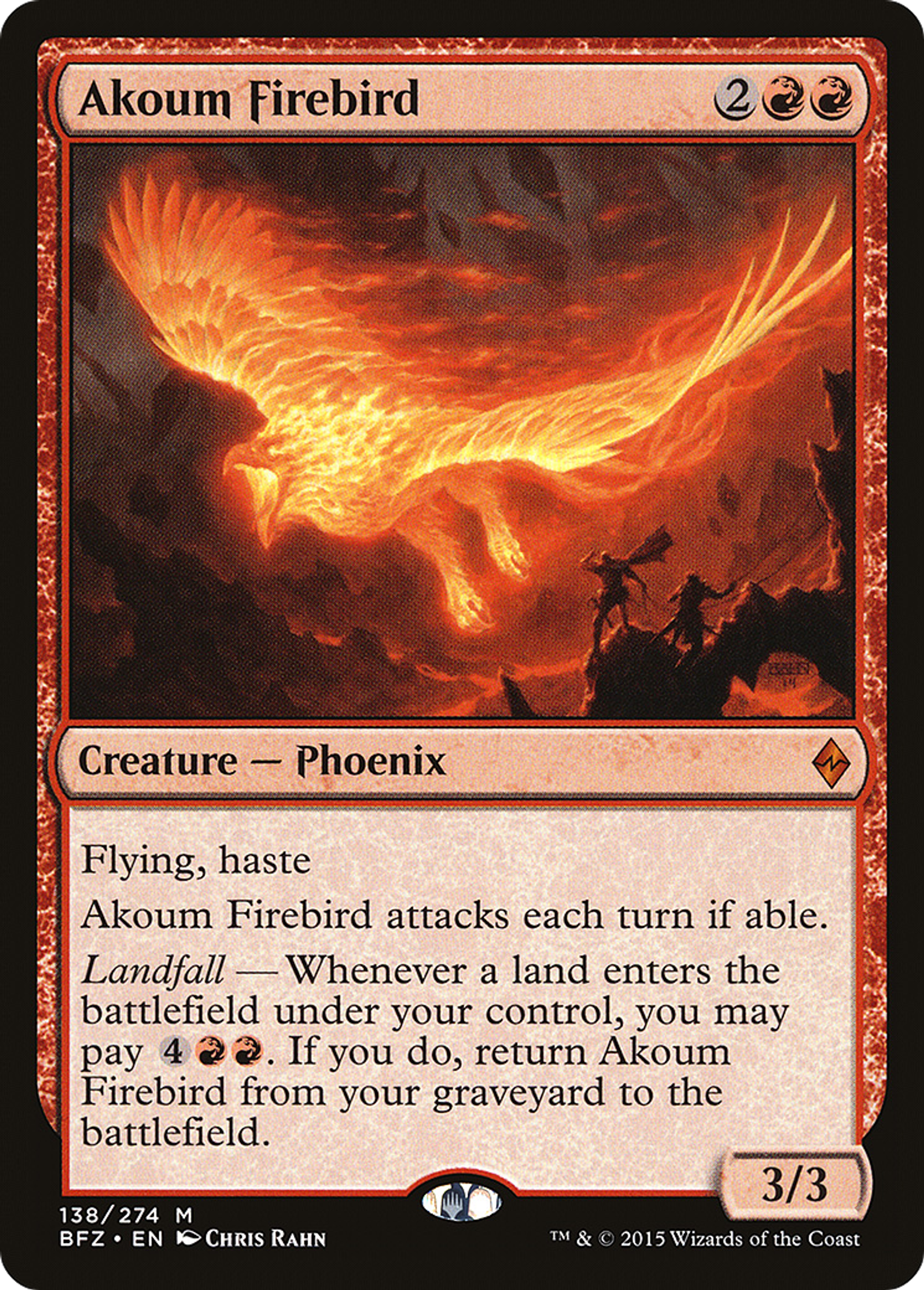 Akoum Firebird — Battle for Zendikar — Magic: The Gathering