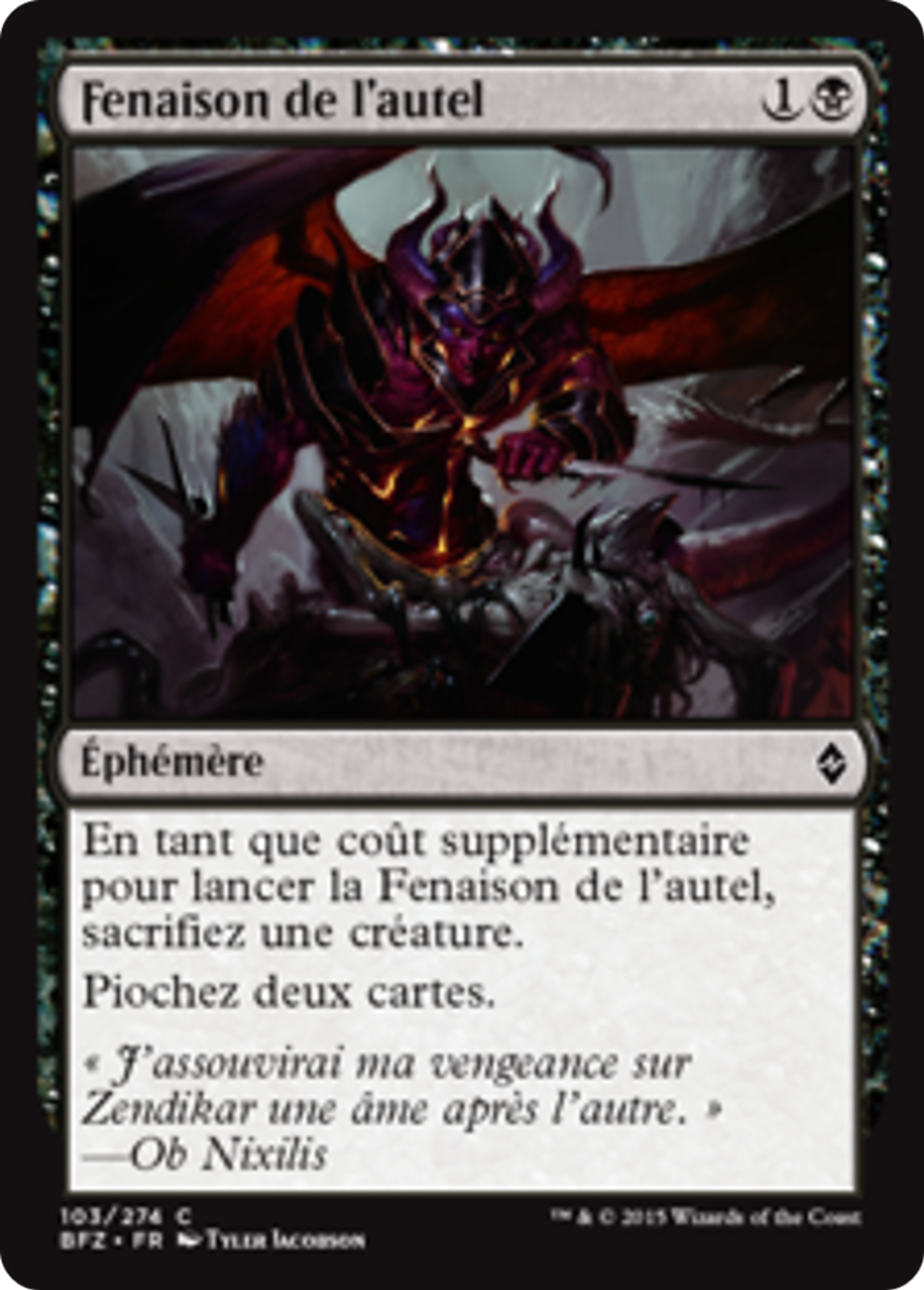Fenaison de l'autel — Battle for Zendikar — Magic: The Gathering
