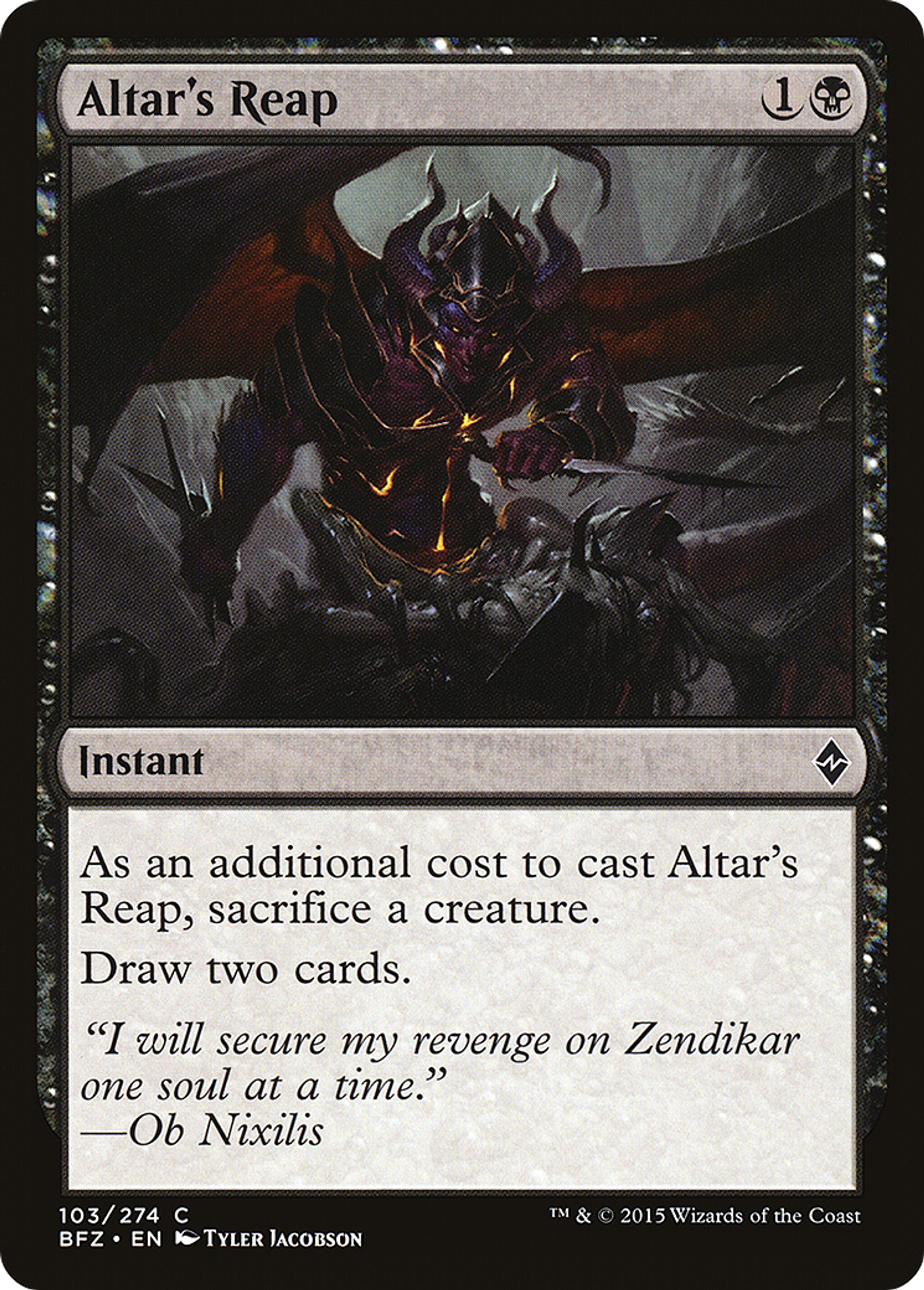 Altar's Reap — Battle for Zendikar — Magic: The Gathering