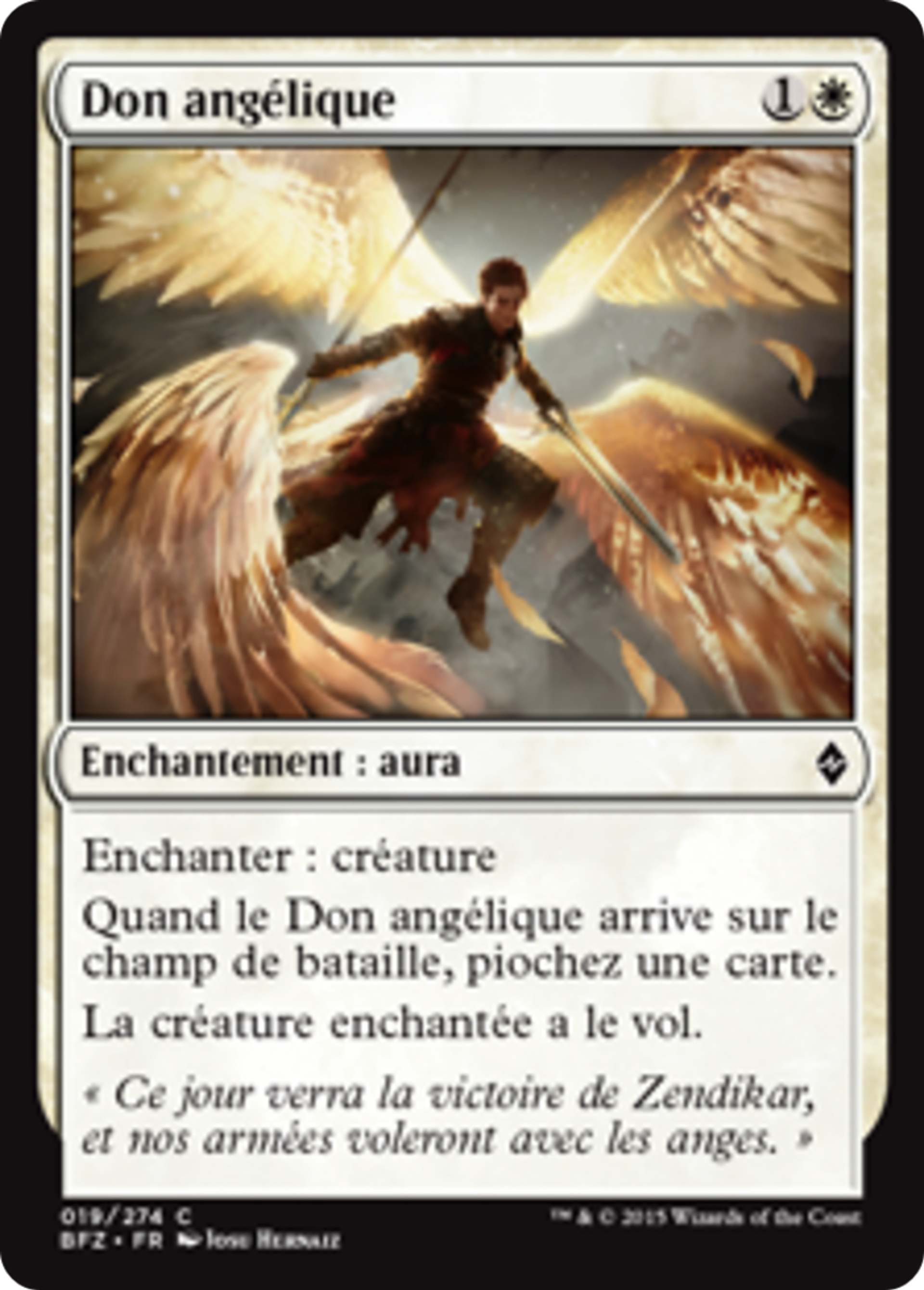 Don angélique — Battle for Zendikar — Magic: The Gathering