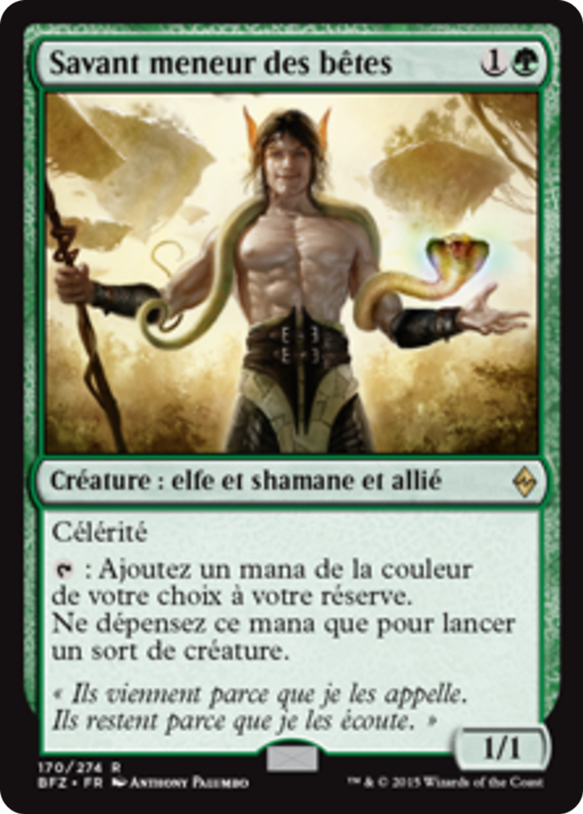 Savant meneur des bêtes — Battle for Zendikar — Magic: The Gathering