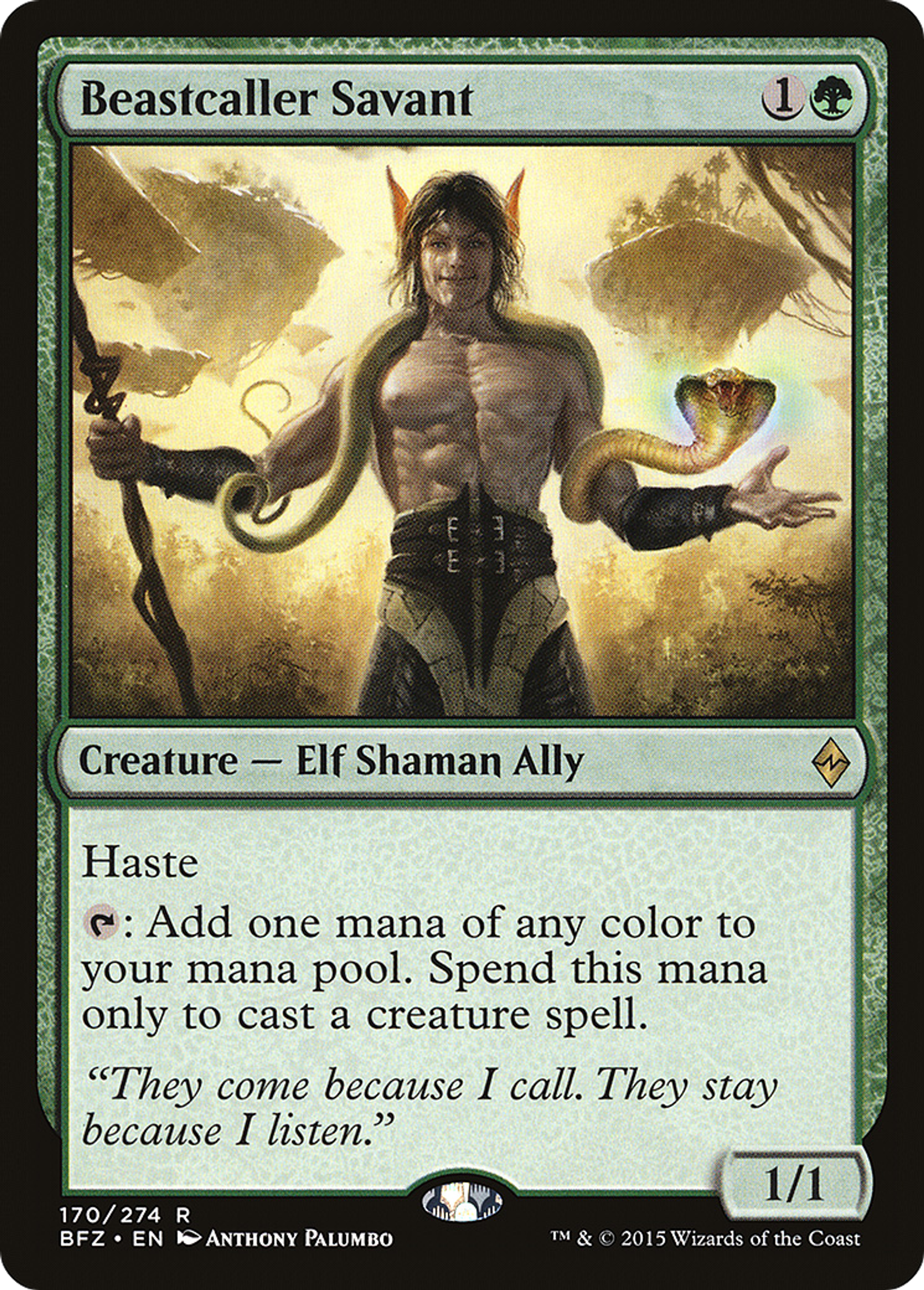 Beastcaller Savant — Battle for Zendikar — Magic: The Gathering