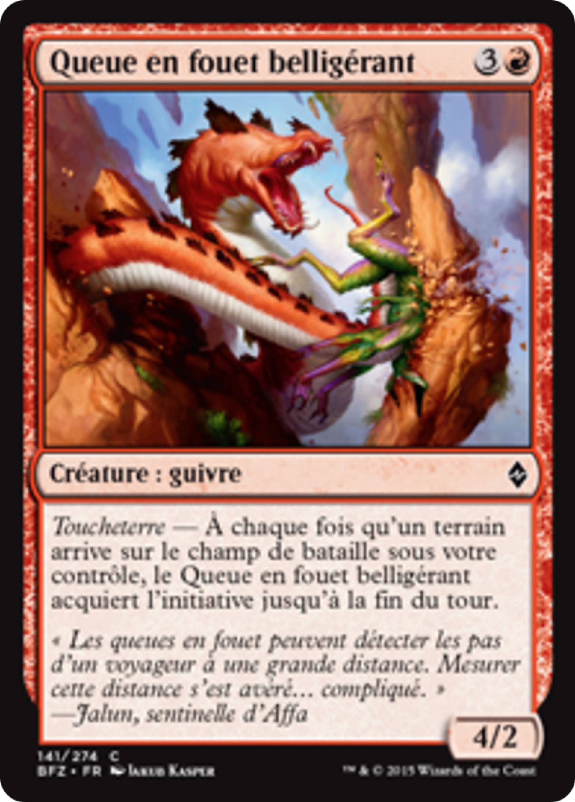 Queue en fouet belligérant — Battle for Zendikar — Magic: The Gathering