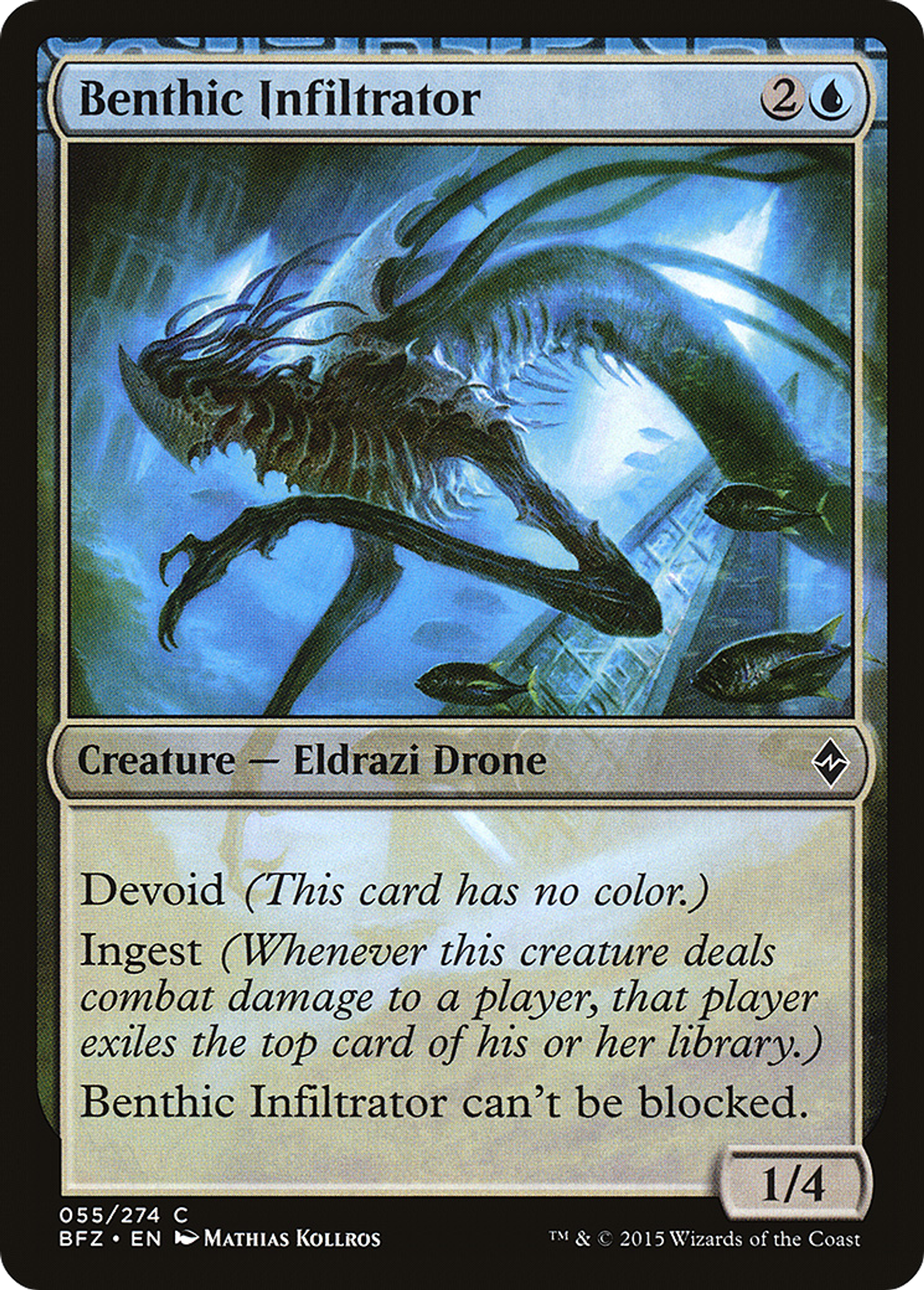 Benthic Infiltrator — Battle for Zendikar — Magic: The Gathering