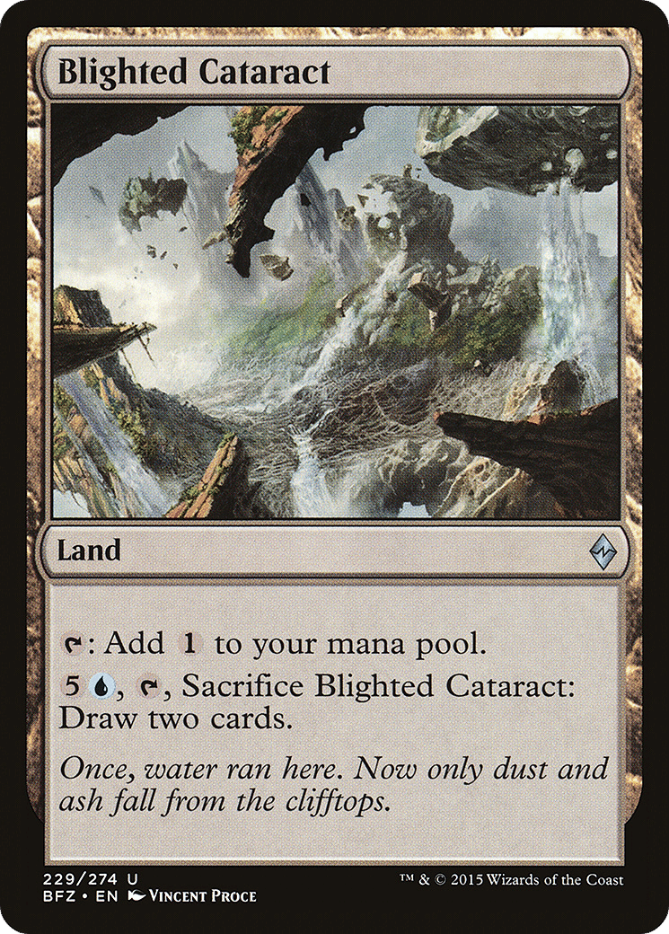 Blighted Cataract — Battle for Zendikar — Magic: The Gathering