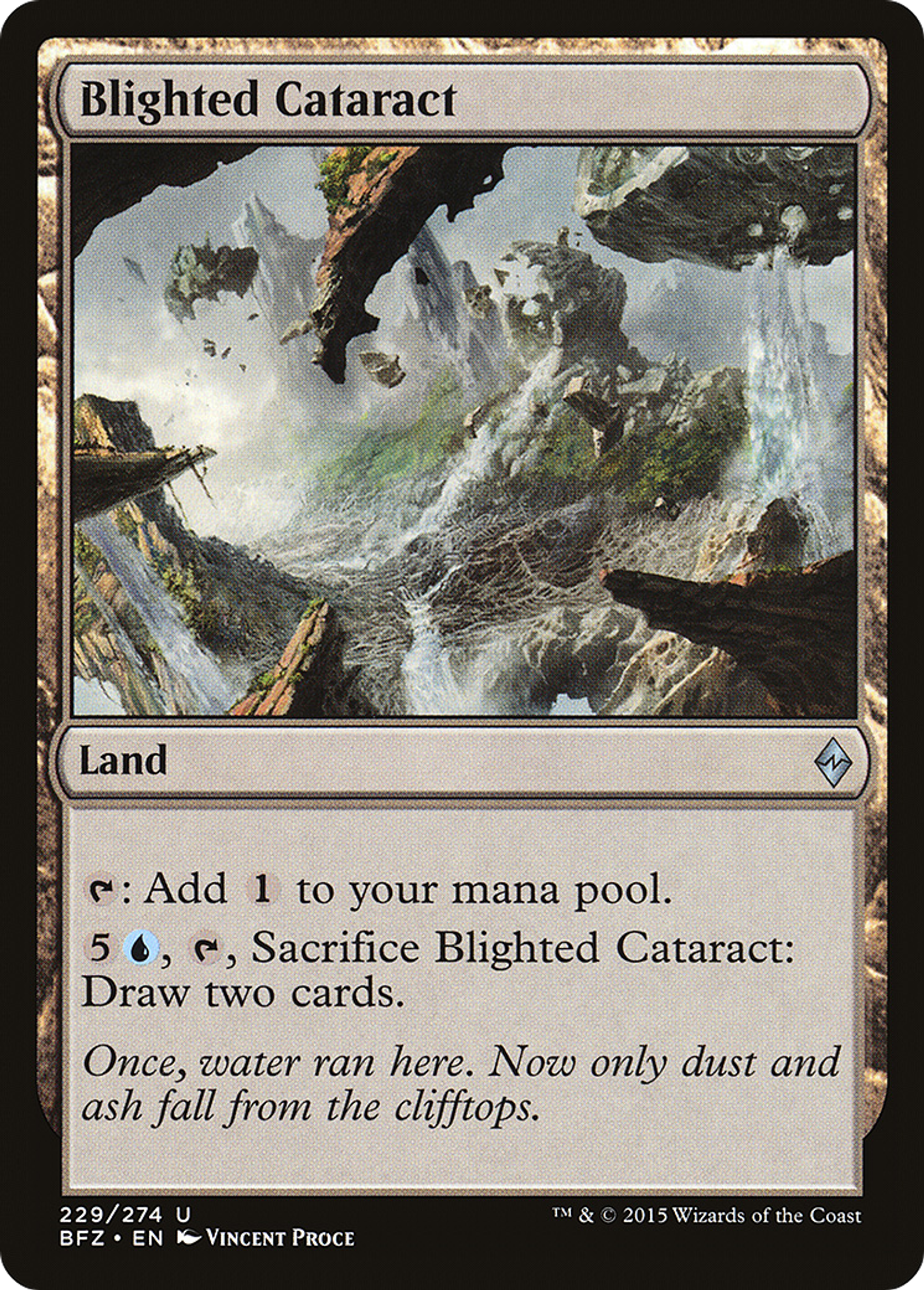 Blighted Cataract — Battle for Zendikar — Magic: The Gathering