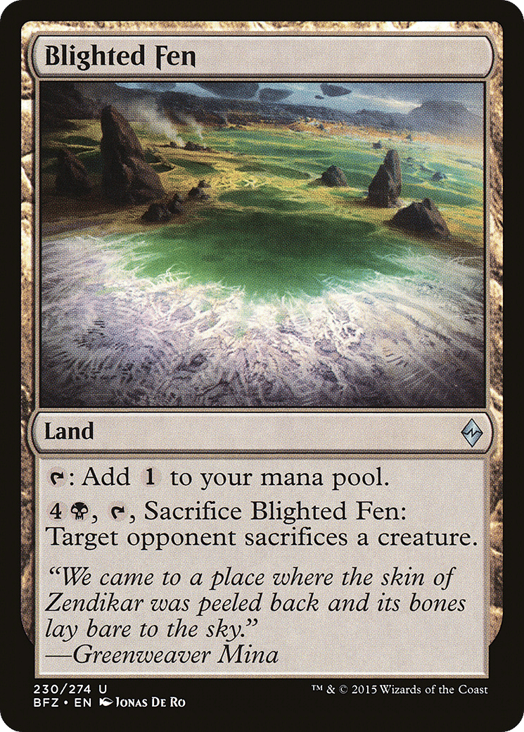Blighted Fen — Battle for Zendikar — Magic: The Gathering