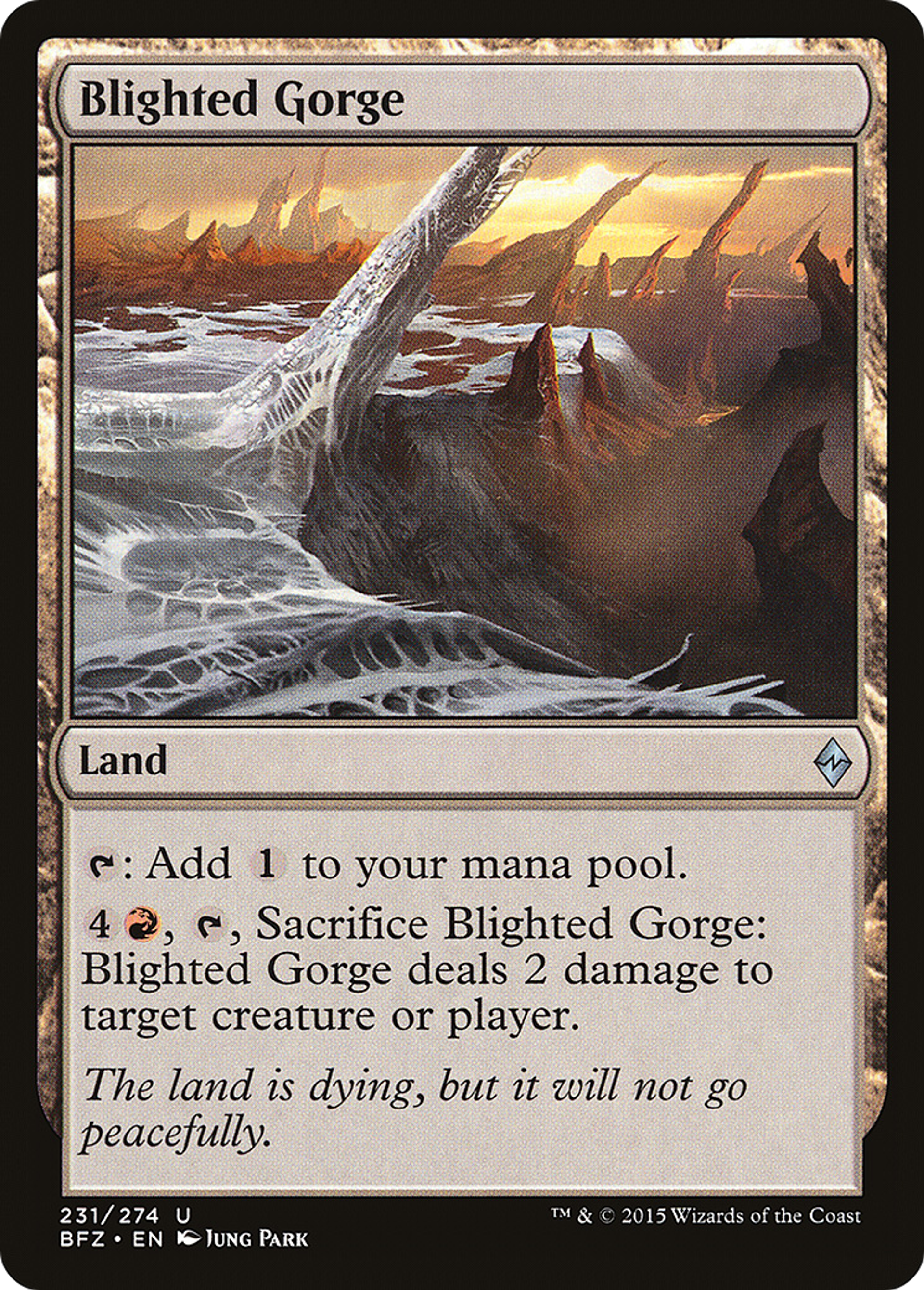 Blighted Gorge — Battle for Zendikar — Magic: The Gathering