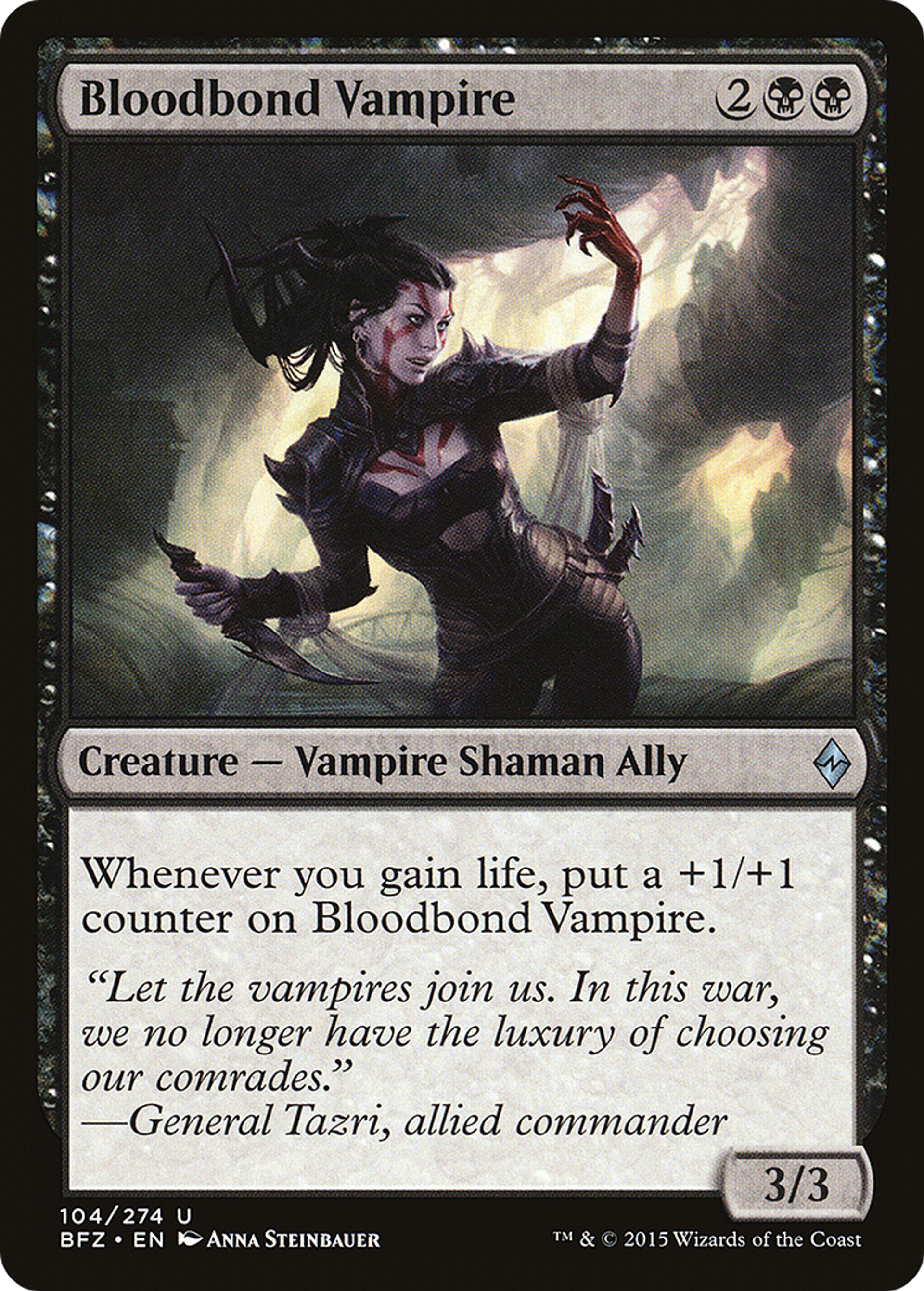 Bloodbond Vampire — Battle for Zendikar — Magic: The Gathering