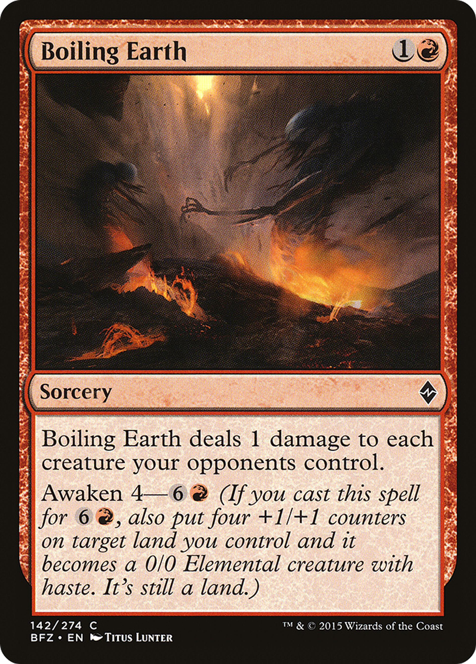 Boiling Earth — Battle for Zendikar — Magic: The Gathering