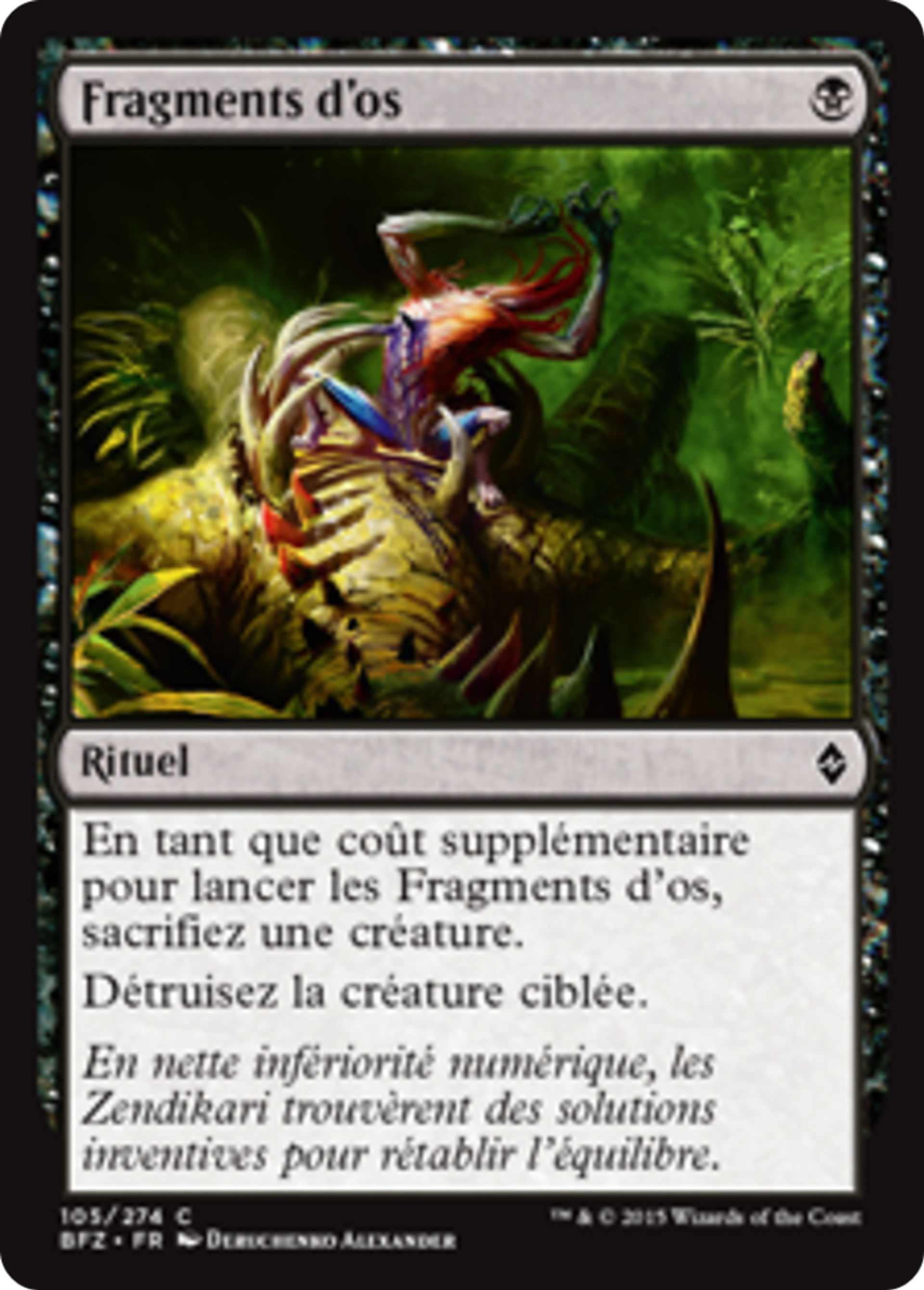 Fragments d'os — Battle for Zendikar — Magic: The Gathering