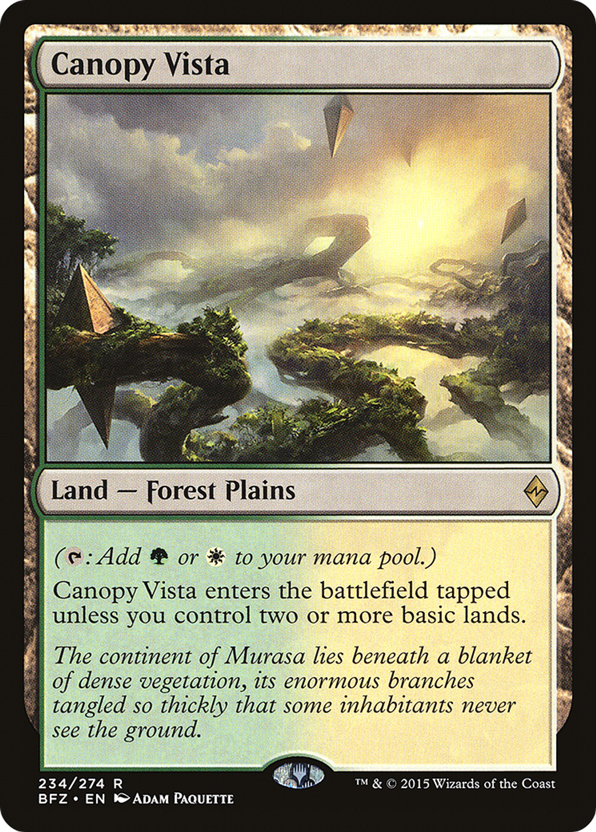 Vue de la canopée — Battle for Zendikar — Magic: The Gathering