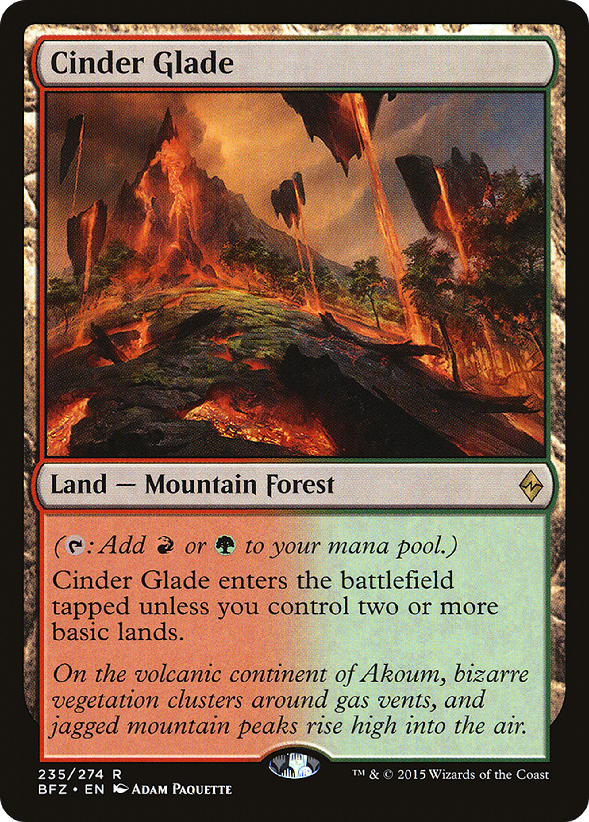 Cinder Glade — Battle for Zendikar — Magic: The Gathering