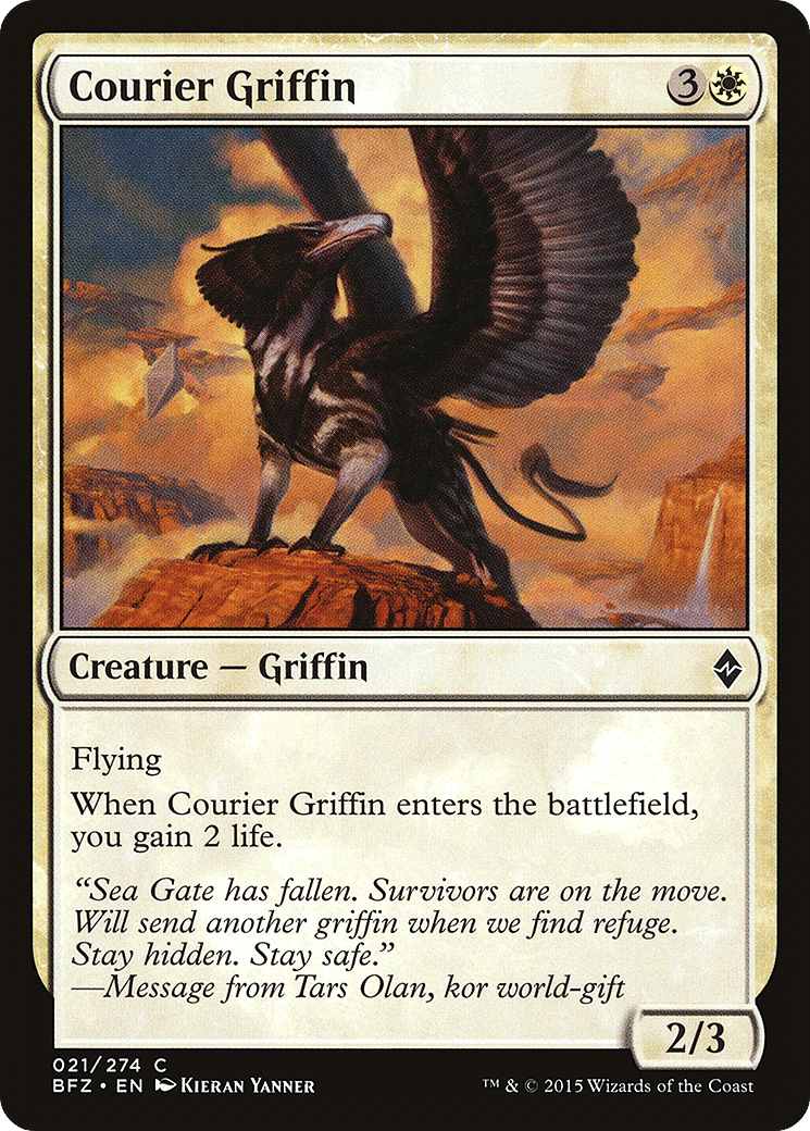 Griffon messager — Battle for Zendikar — Magic: The Gathering