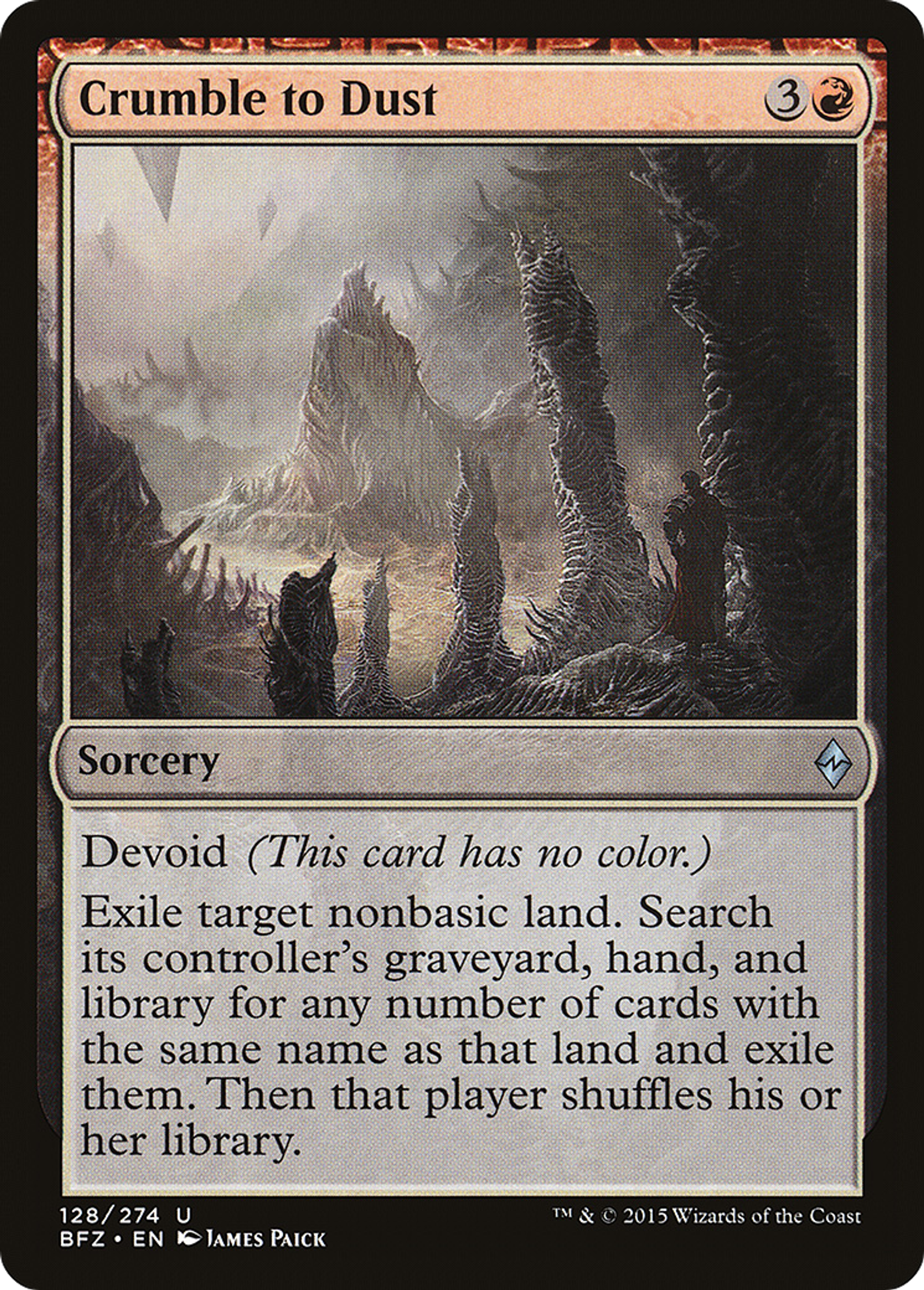 Crumble to Dust — Battle for Zendikar — Magic: The Gathering