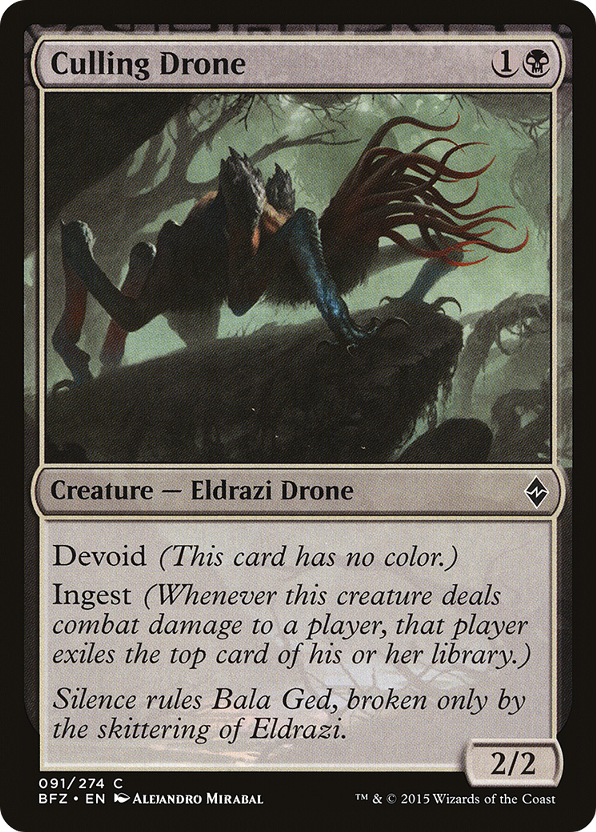 Culling Drone — Battle for Zendikar — Magic: The Gathering