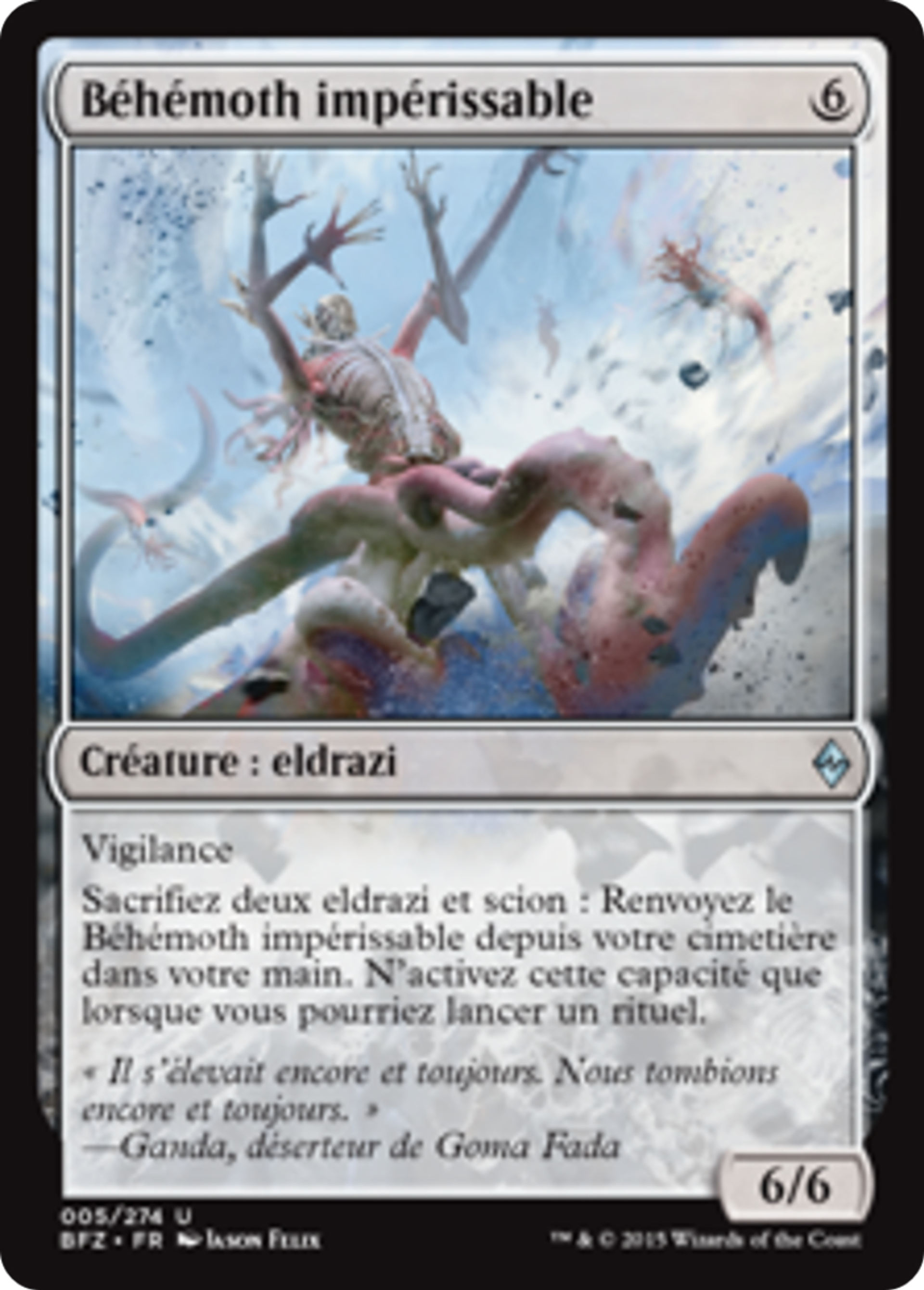 Béhémoth impérissable — Battle for Zendikar — Magic: The Gathering