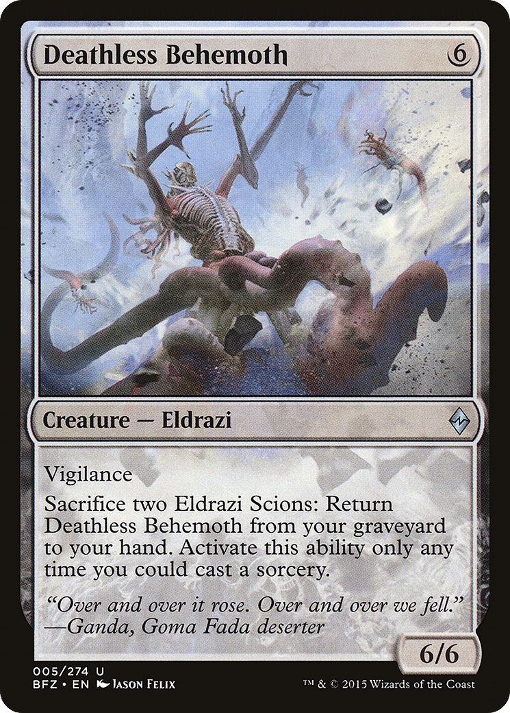 Deathless Behemoth — Battle for Zendikar — Magic: The Gathering
