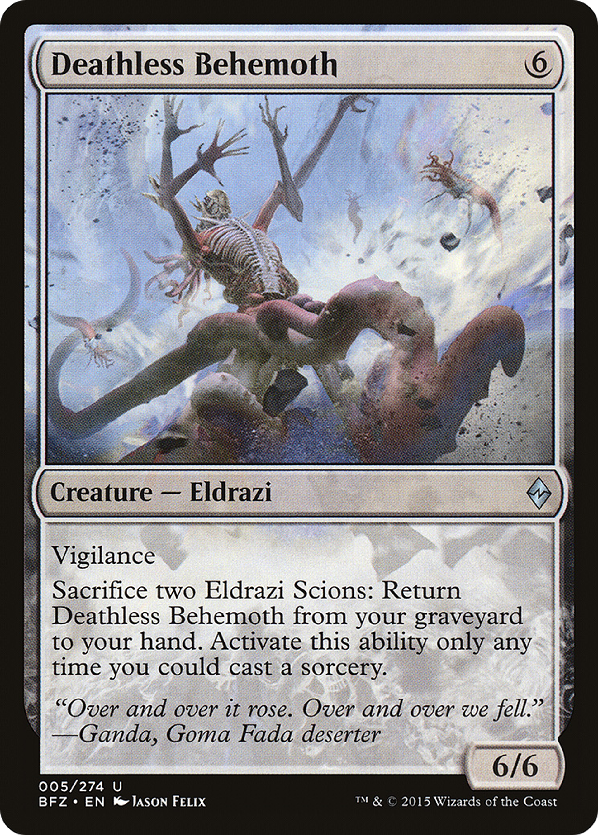 Deathless Behemoth — Battle for Zendikar — Magic: The Gathering